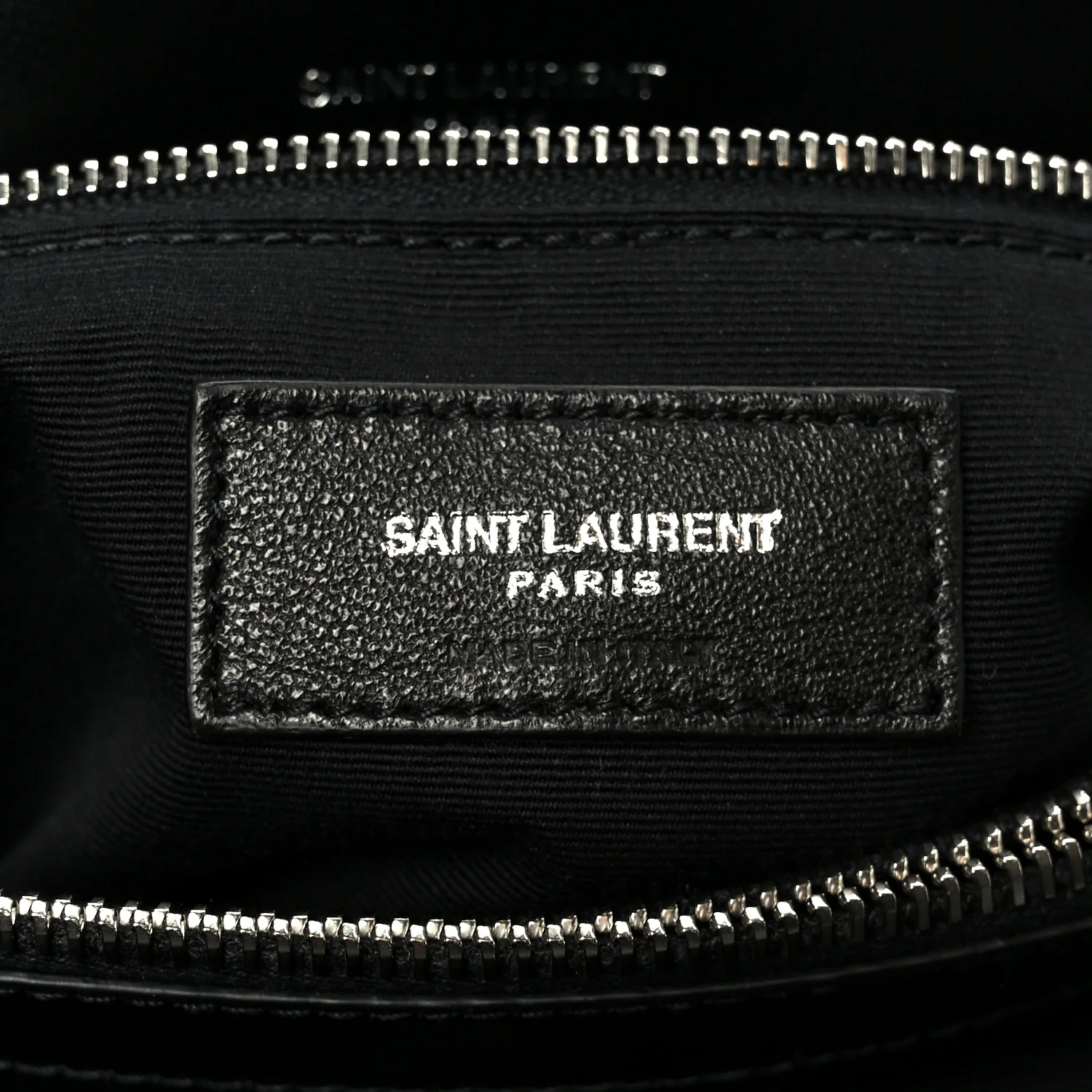 Calfskin Y Quilted Monogram Medium Loulou Chain Satchel Black - Image 12
