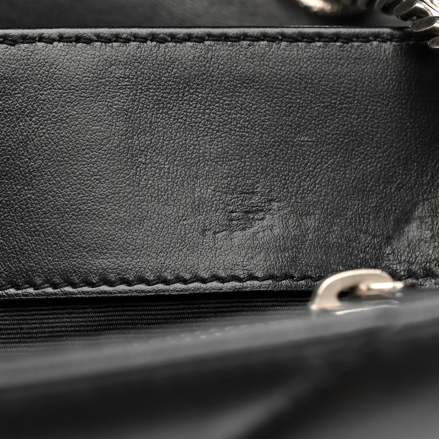 Calfskin Y Quilted Monogram Medium Loulou Chain Satchel Black - Image 12