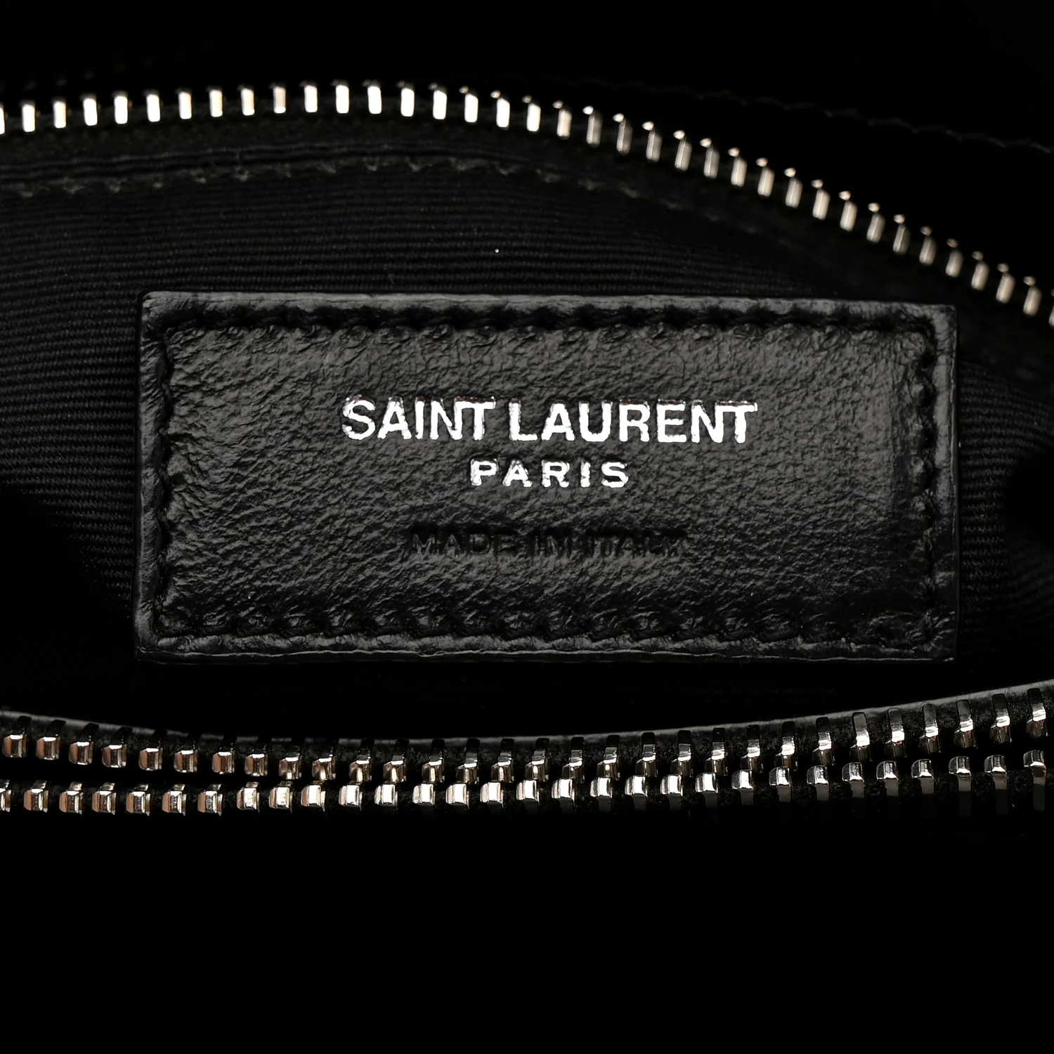 Calfskin Y Quilted Monogram Medium Loulou Chain Satchel Black - Image 7