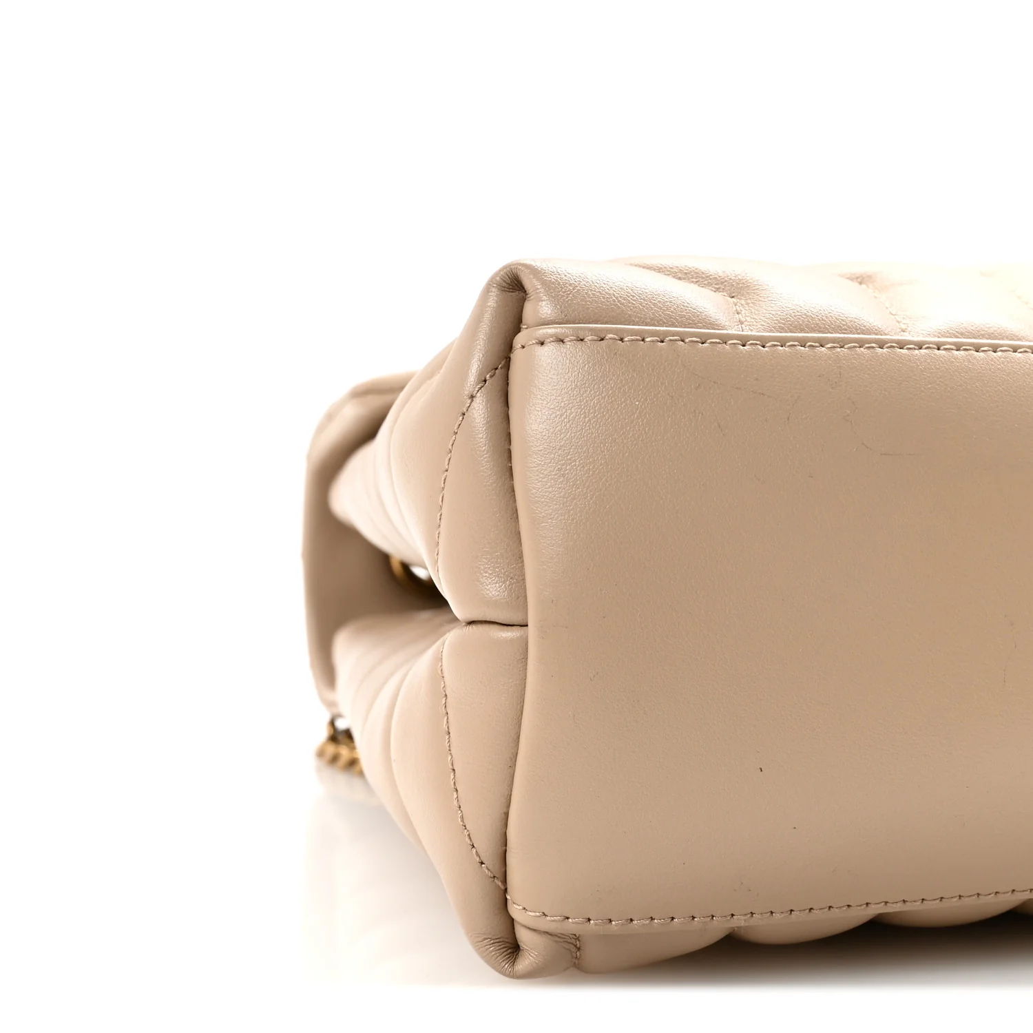 Calfskin Y Quilted Monogram Medium Loulou Chain Satchel Nude Powder - Image 8