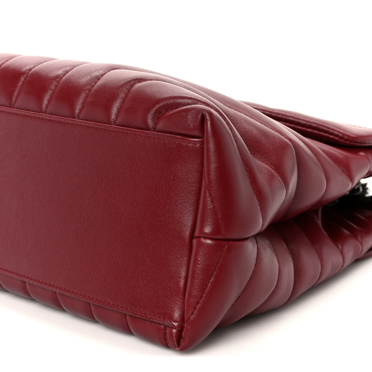 Calfskin Y Quilted Monogram Medium Loulou Chain Satchel Palissandre - Image 11