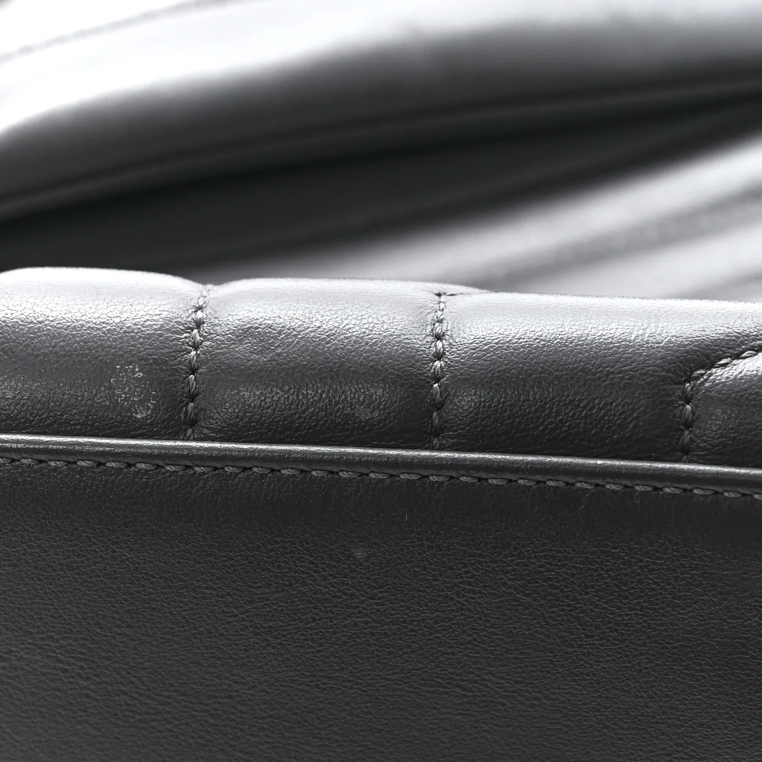 Calfskin Y Quilted Monogram Medium Loulou Chain Satchel Storm - Image 11