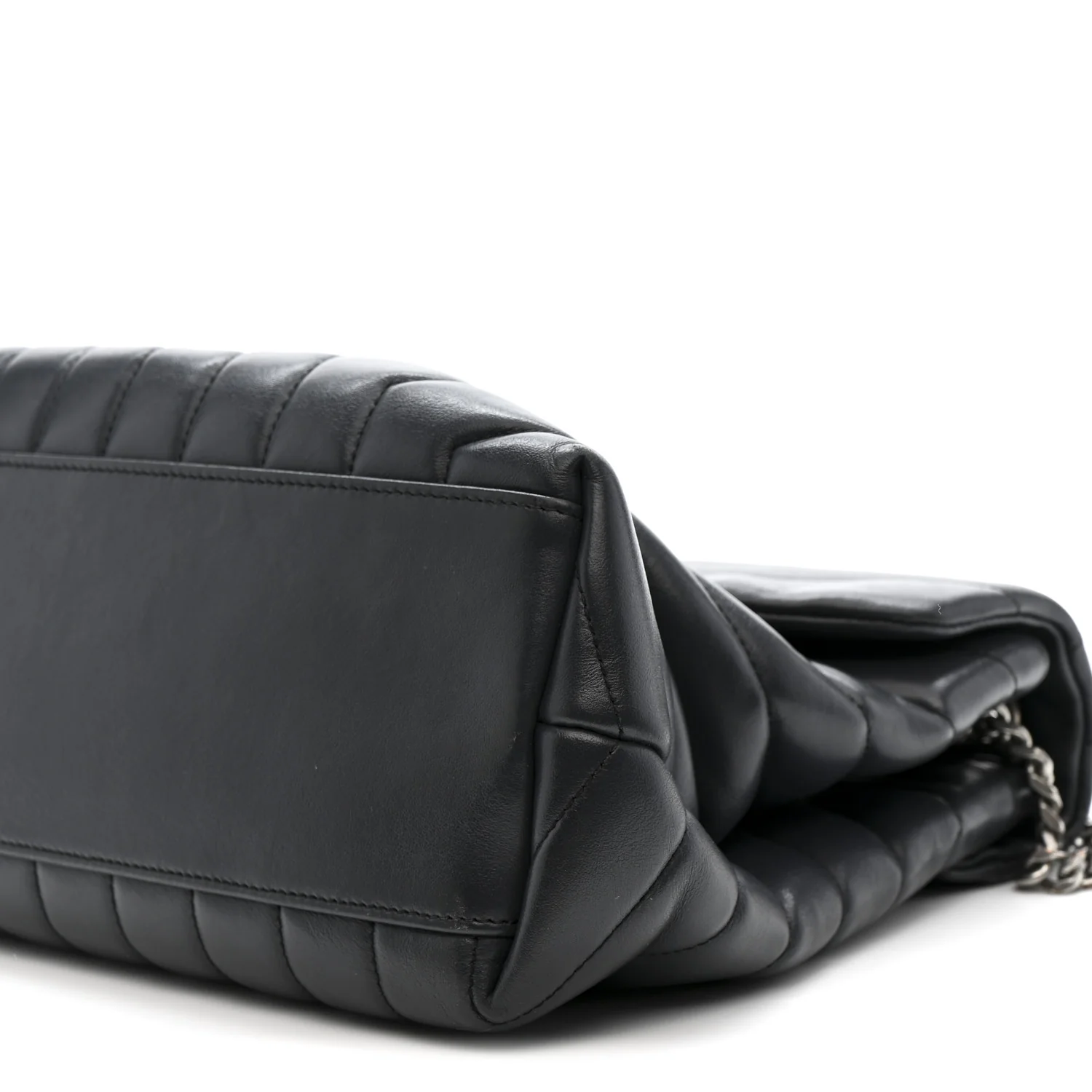 Calfskin Y Quilted Monogram Medium Loulou Chain Satchel Storm - Image 11