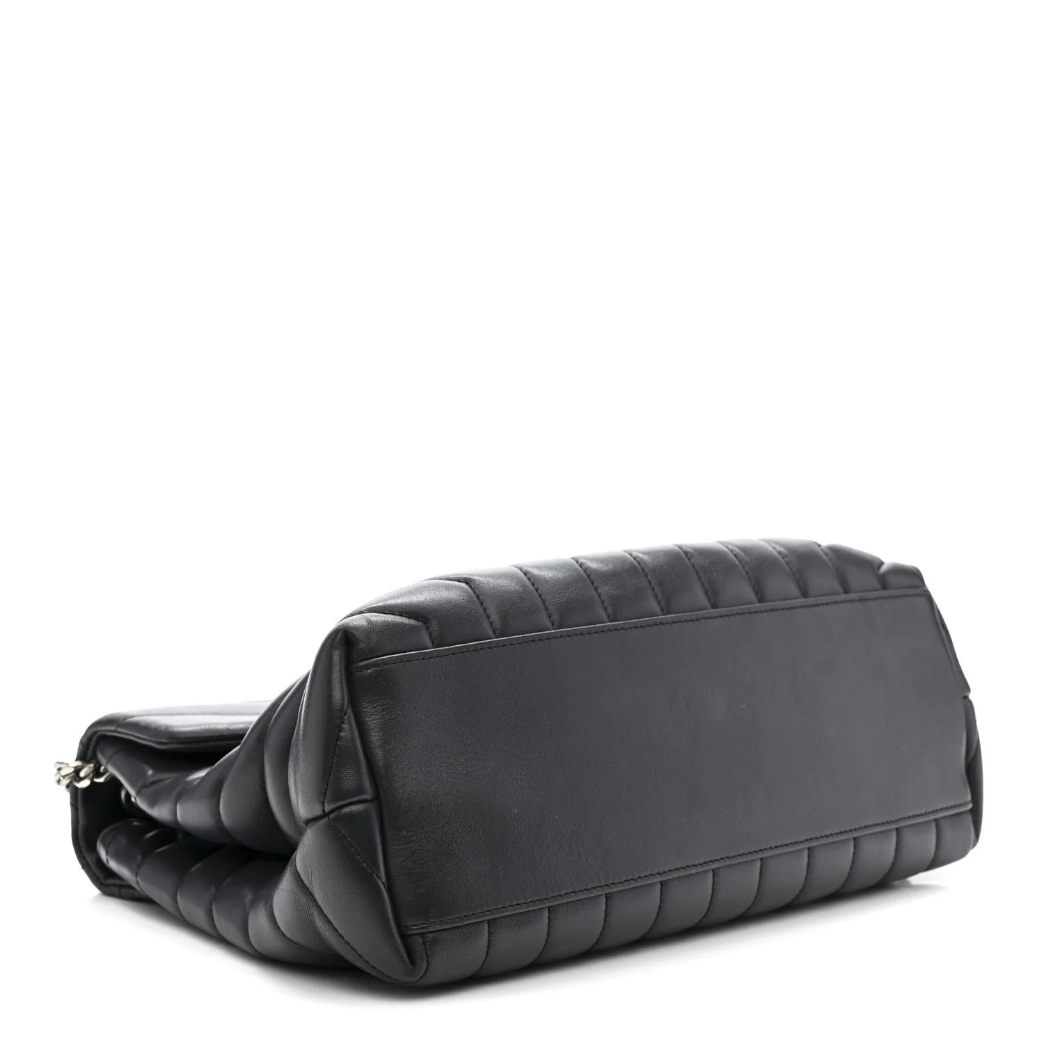 Calfskin Y Quilted Monogram Medium Loulou Chain Satchel Storm - Image 4