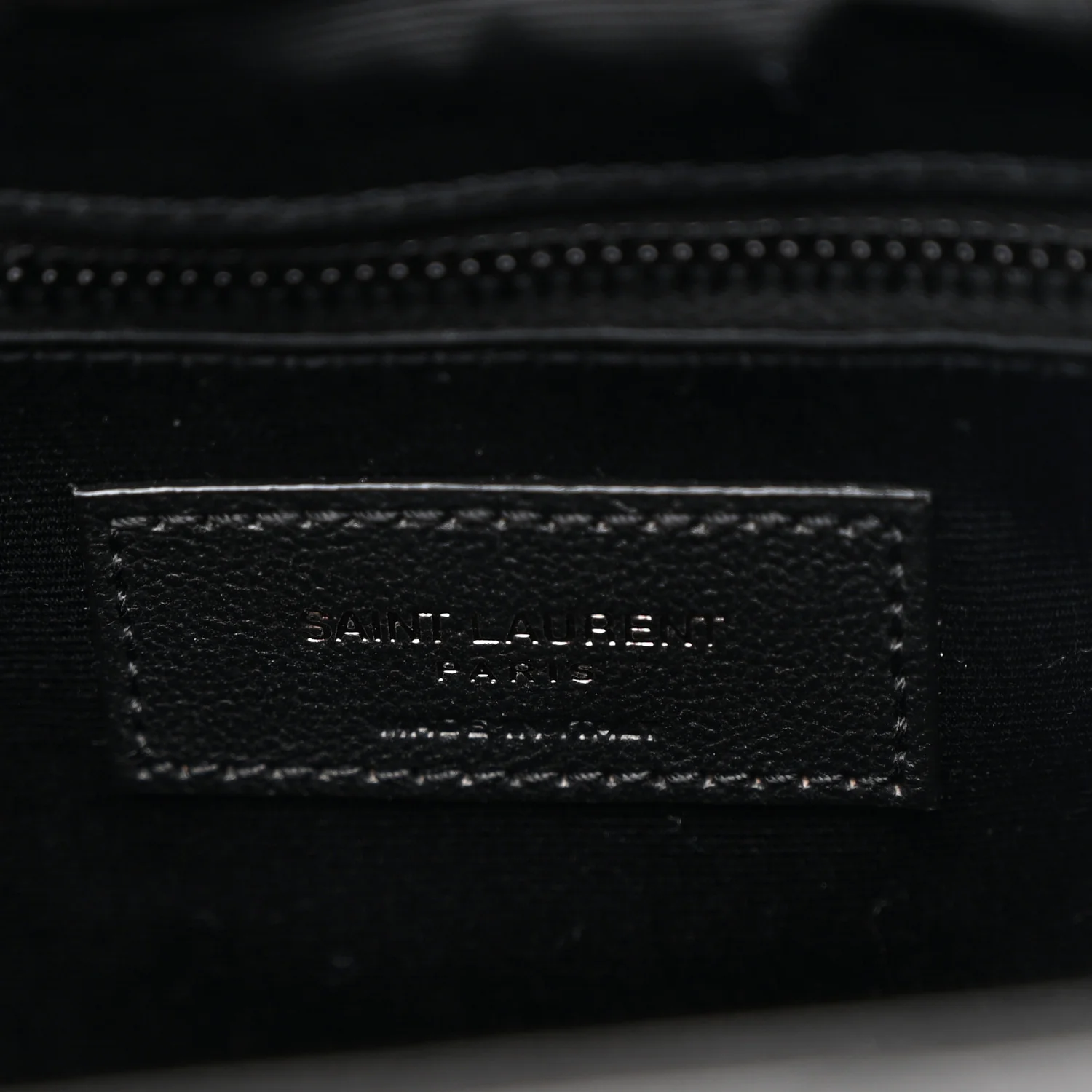 Calfskin Y Quilted Monogram Monochrome Large Loulou Chain Satchel Black - Image 7