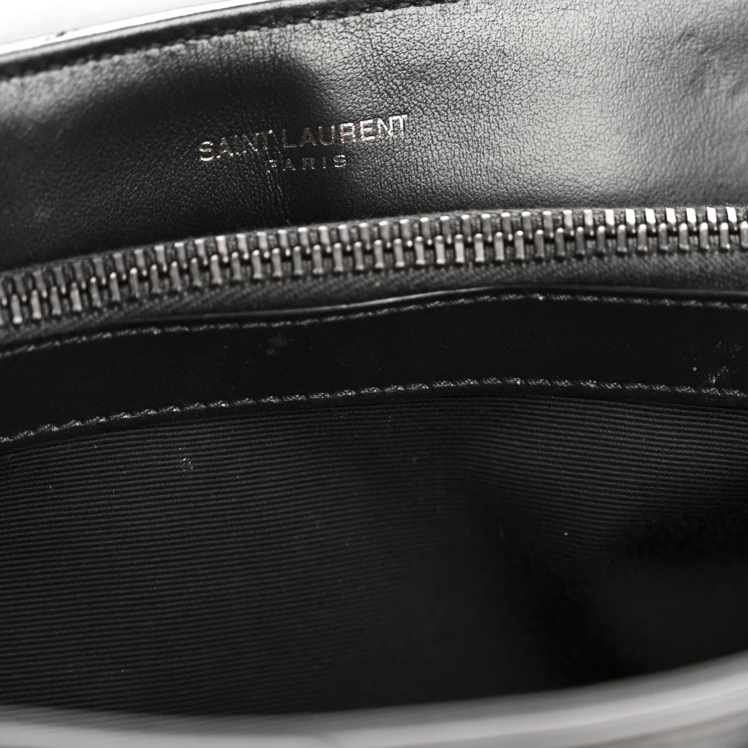 Calfskin Y Quilted Monogram Monochrome Small Loulou Chain Satchel Black - Image 11