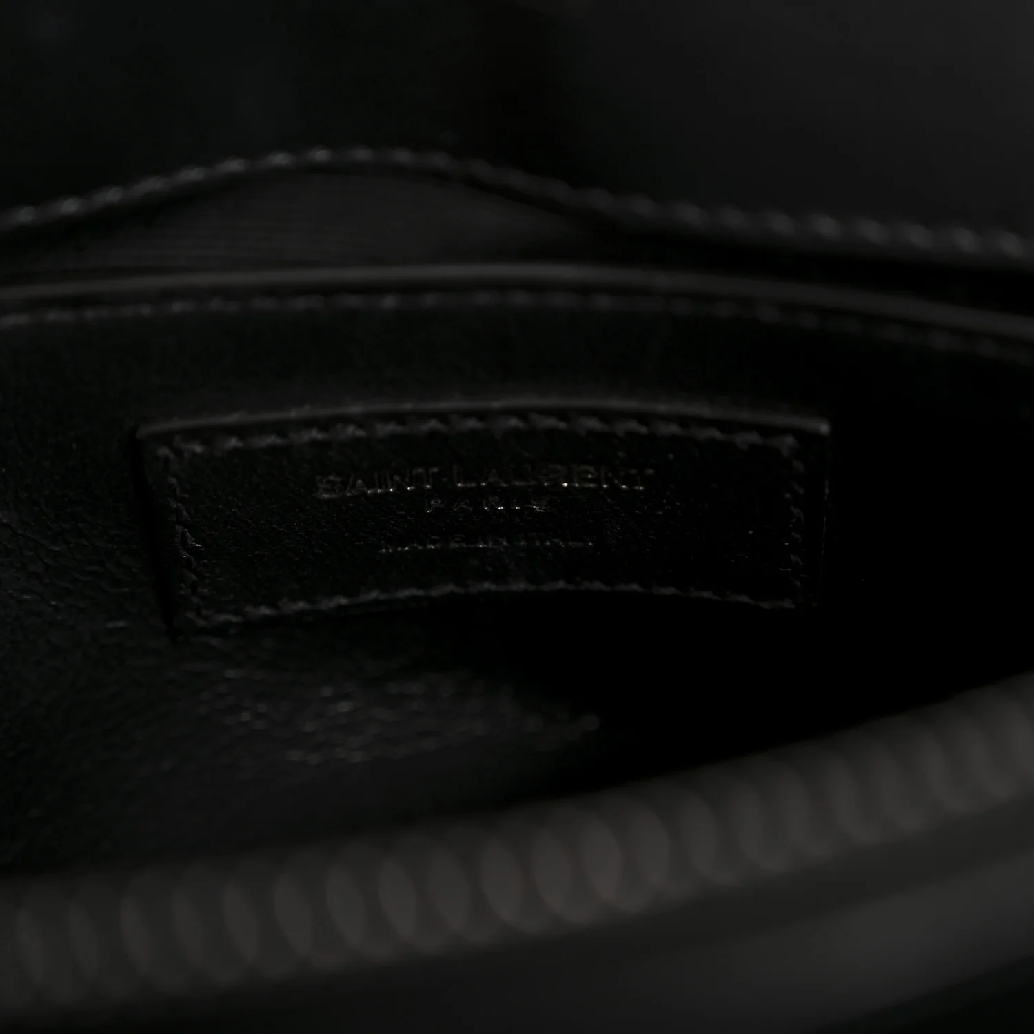 Calfskin Y Quilted Monogram Monochrome Small Loulou Chain Satchel Black - Image 6