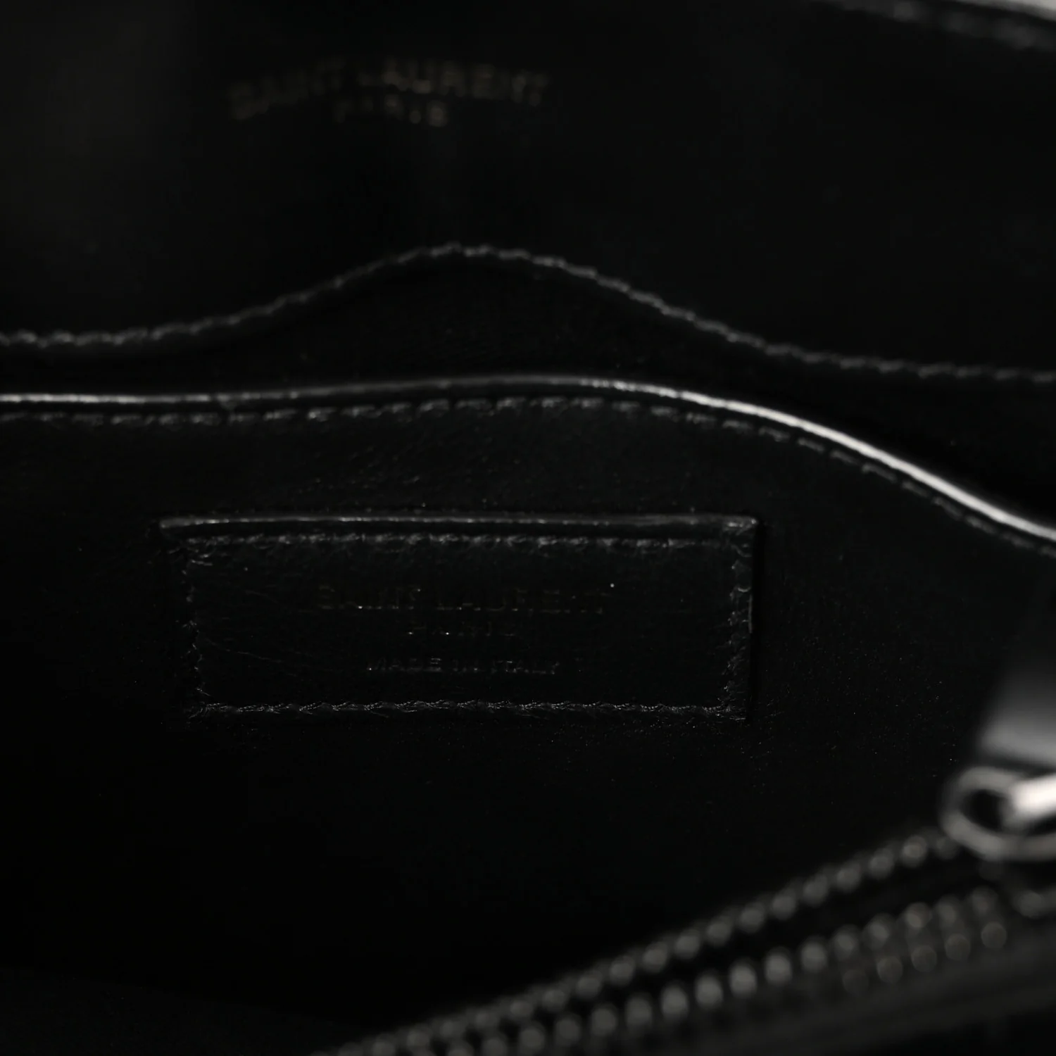 Calfskin Y Quilted Monogram Monochrome Small Loulou Chain Satchel Black - Image 6