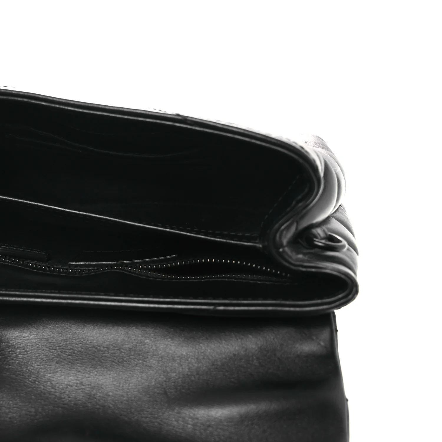 Calfskin Y Quilted Monogram Monochrome Toy Loulou Crossbody Bag Black - Image 5
