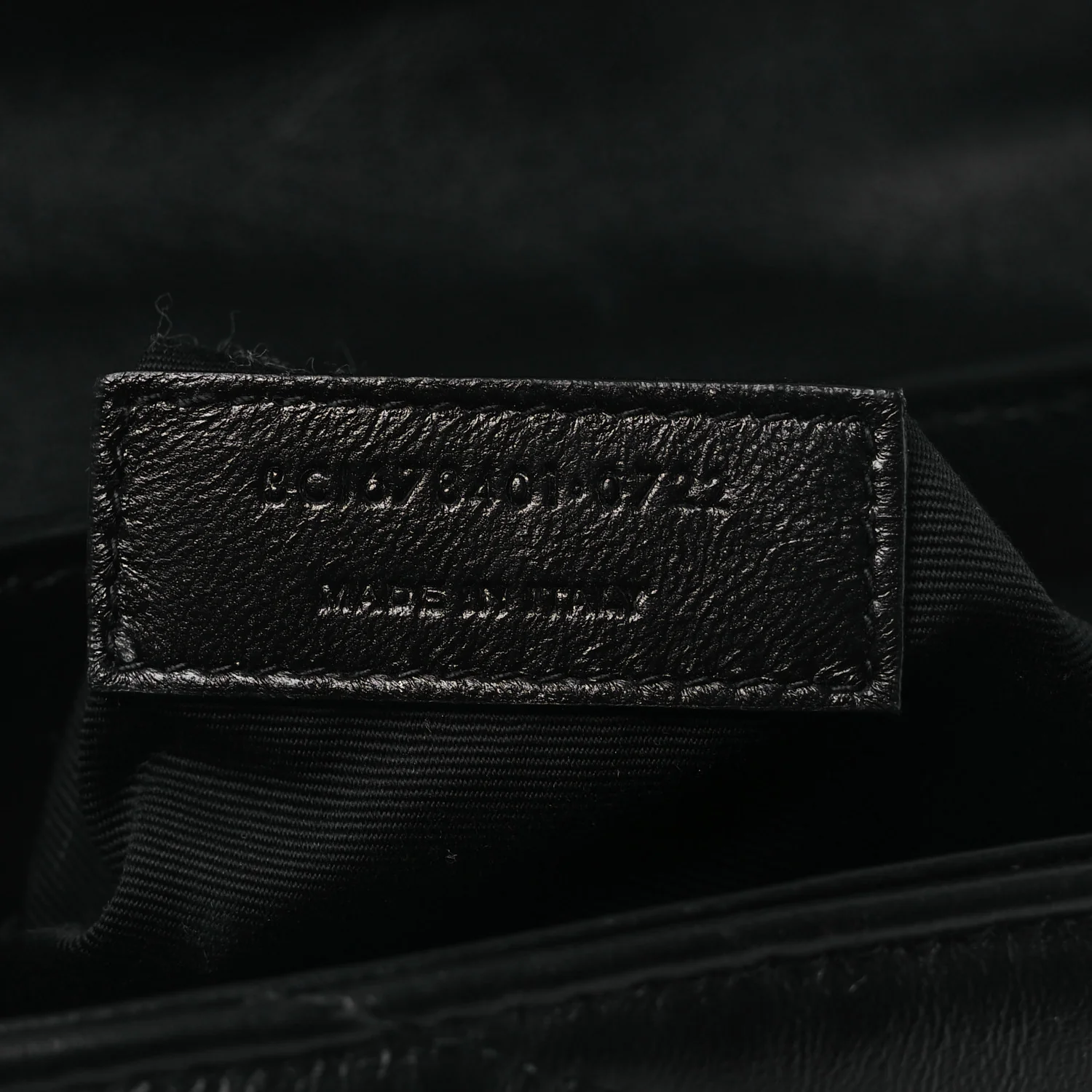 Calfskin Y Quilted Monogram Monochrome Toy Loulou Crossbody Bag Black - Image 7