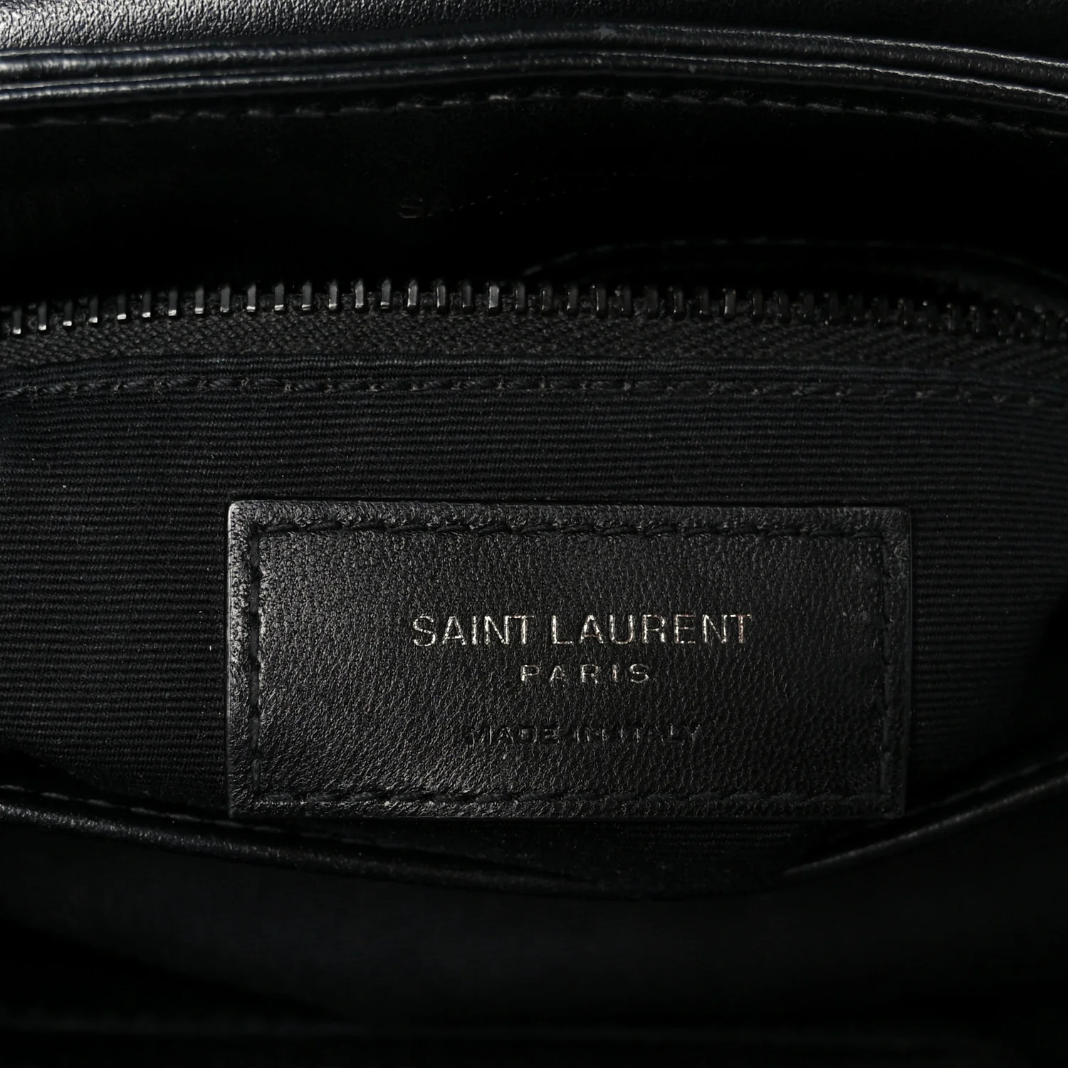 Calfskin Y Quilted Monogram Monochrome Toy Loulou Crossbody Bag Black - Image 7