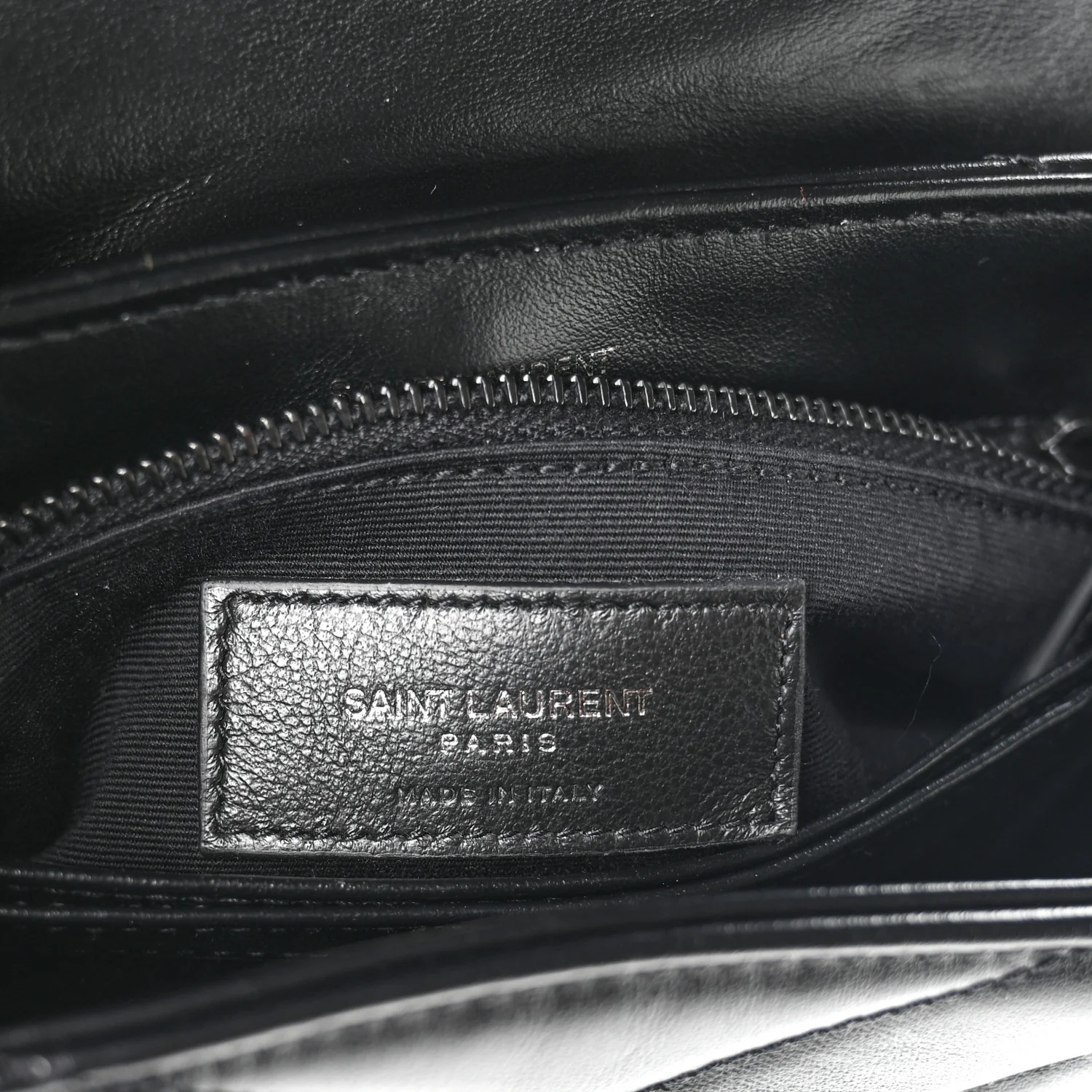 Calfskin Y Quilted Monogram Monochrome Toy Loulou Crossbody Bag Black - Image 6