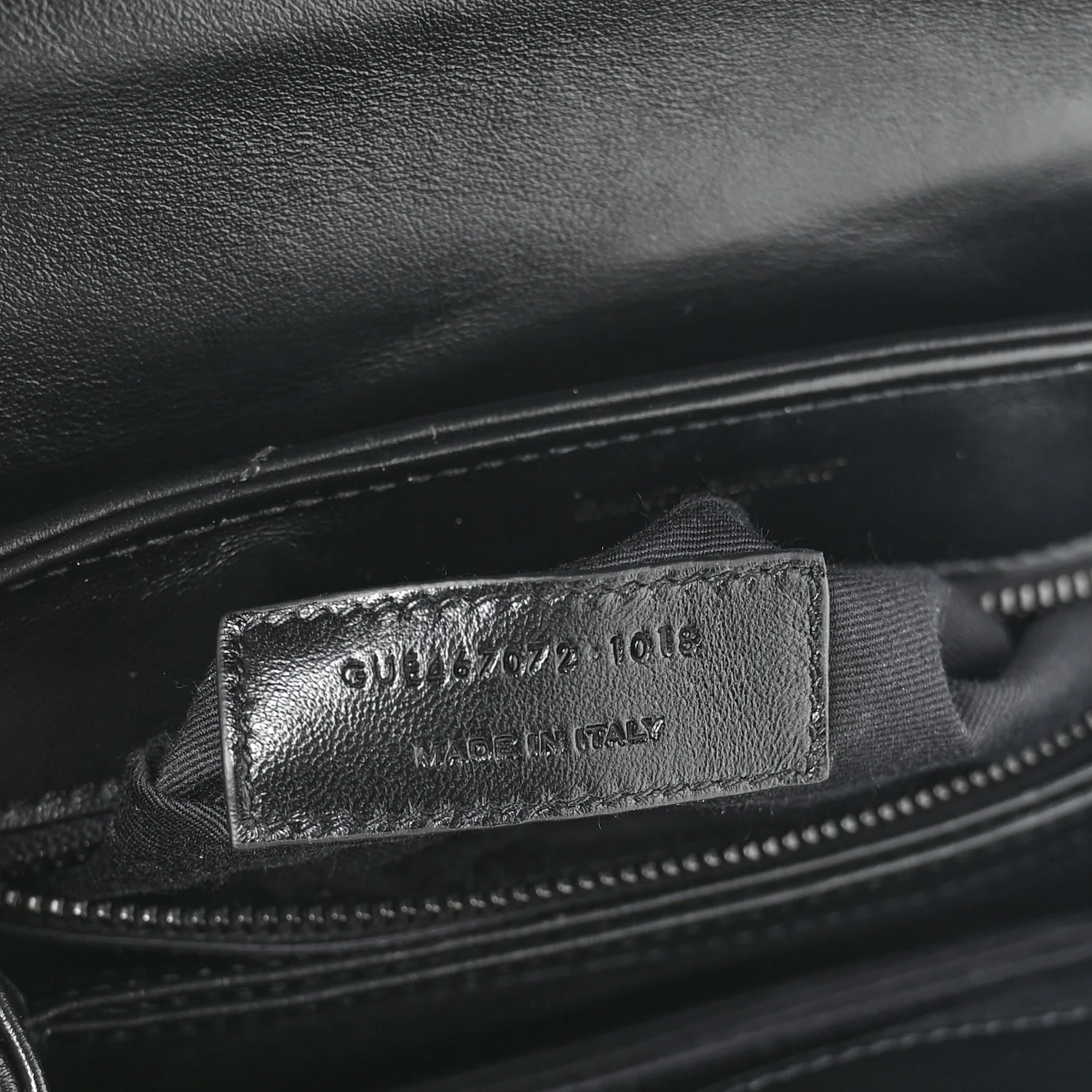 Calfskin Y Quilted Monogram Monochrome Toy Loulou Crossbody Bag Black - Image 7