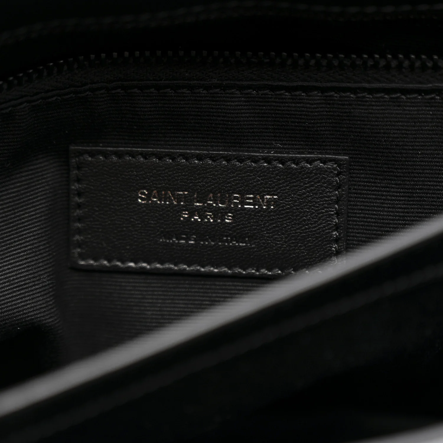 Calfskin Y Quilted Monogram Monochrome Toy Loulou Crossbody Bag Black - Image 7