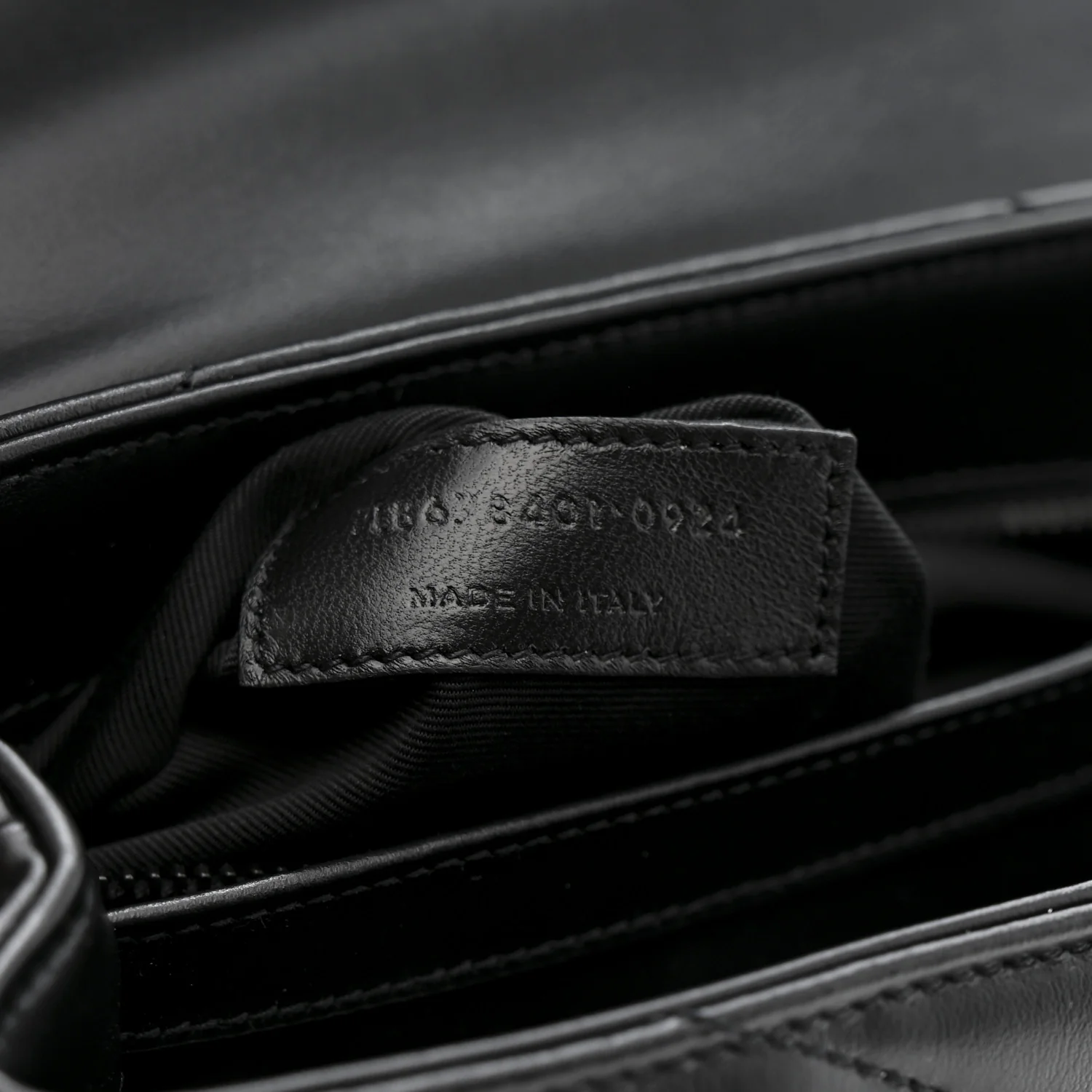 Calfskin Y Quilted Monogram Monochrome Toy Loulou Crossbody Bag Black - Image 8