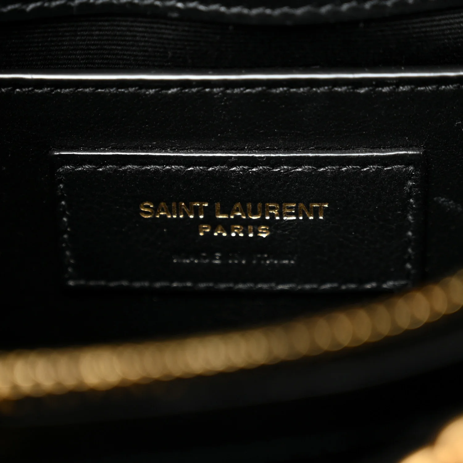 Calfskin Y Quilted Monogram Small Loulou Chain Satchel Black - Image 6