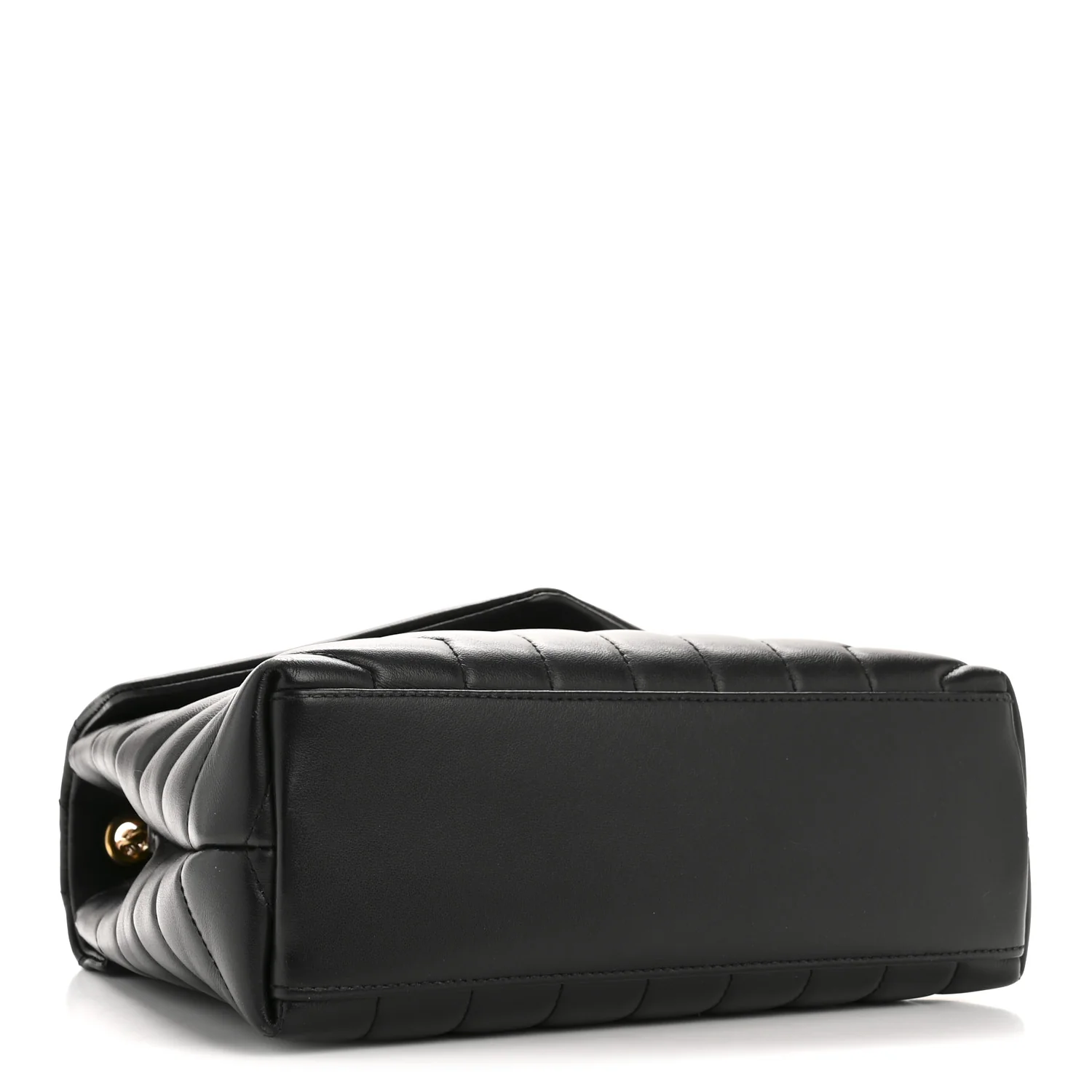 Calfskin Y Quilted Monogram Small Loulou Chain Satchel Black - Image 4