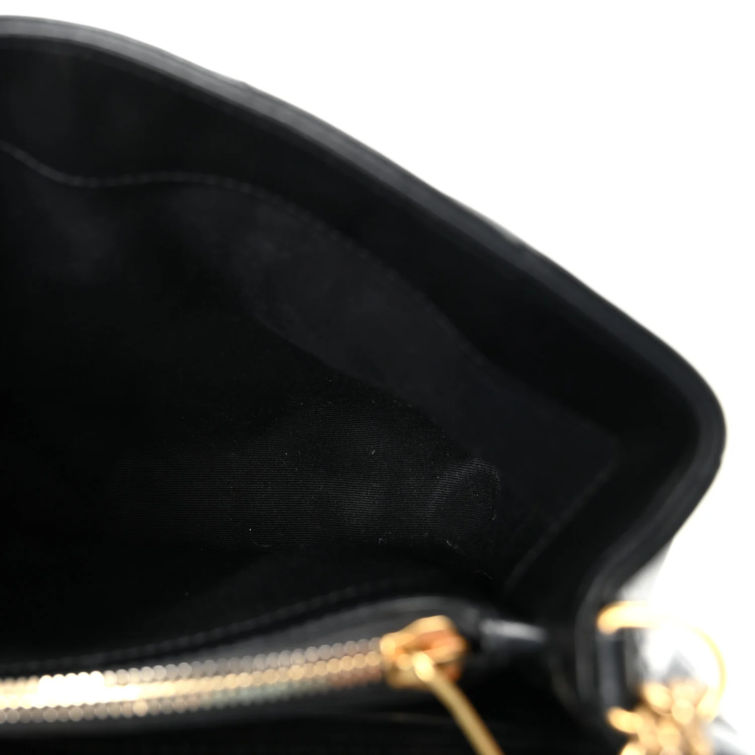 Calfskin Y Quilted Monogram Small Loulou Chain Satchel Black - Image 5
