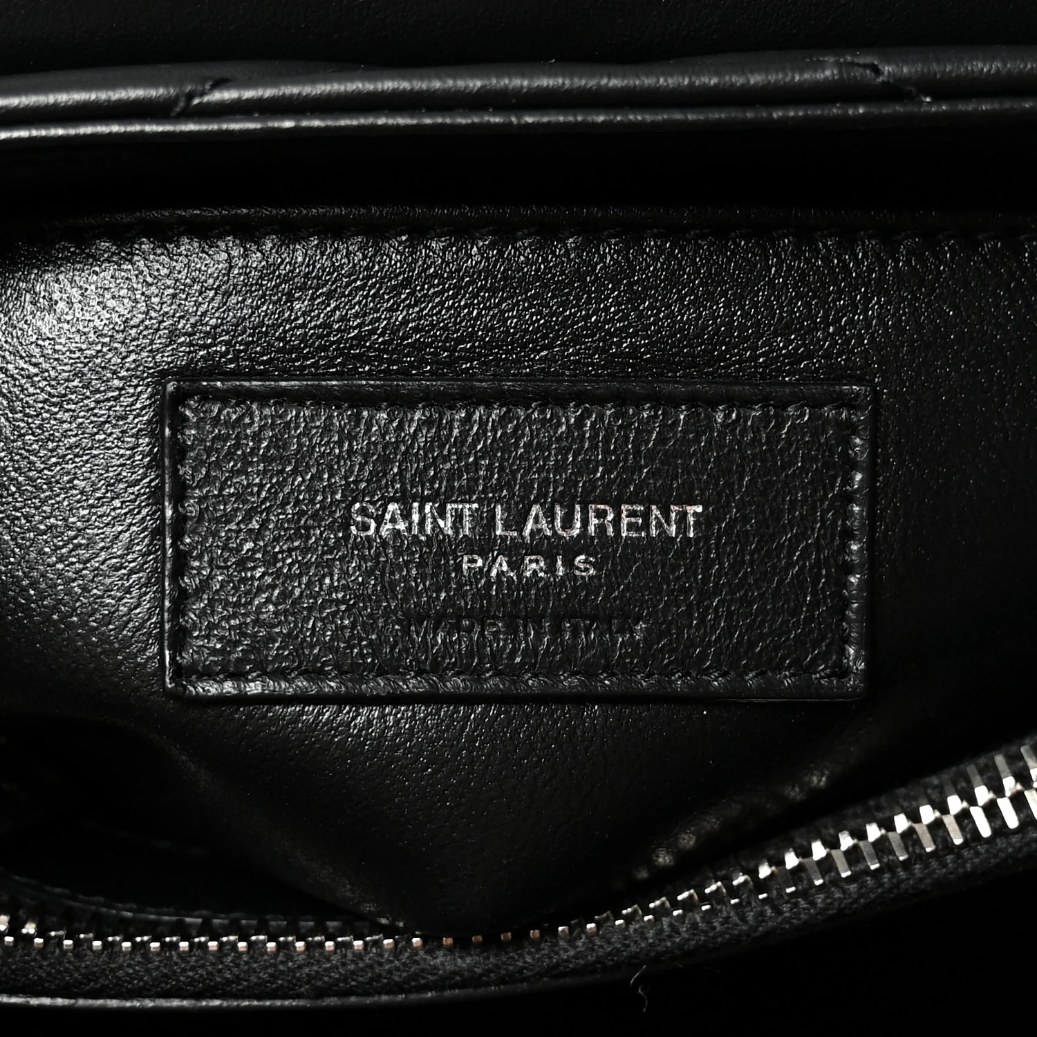 Calfskin Y Quilted Monogram Small Loulou Chain Satchel Black - Image 6