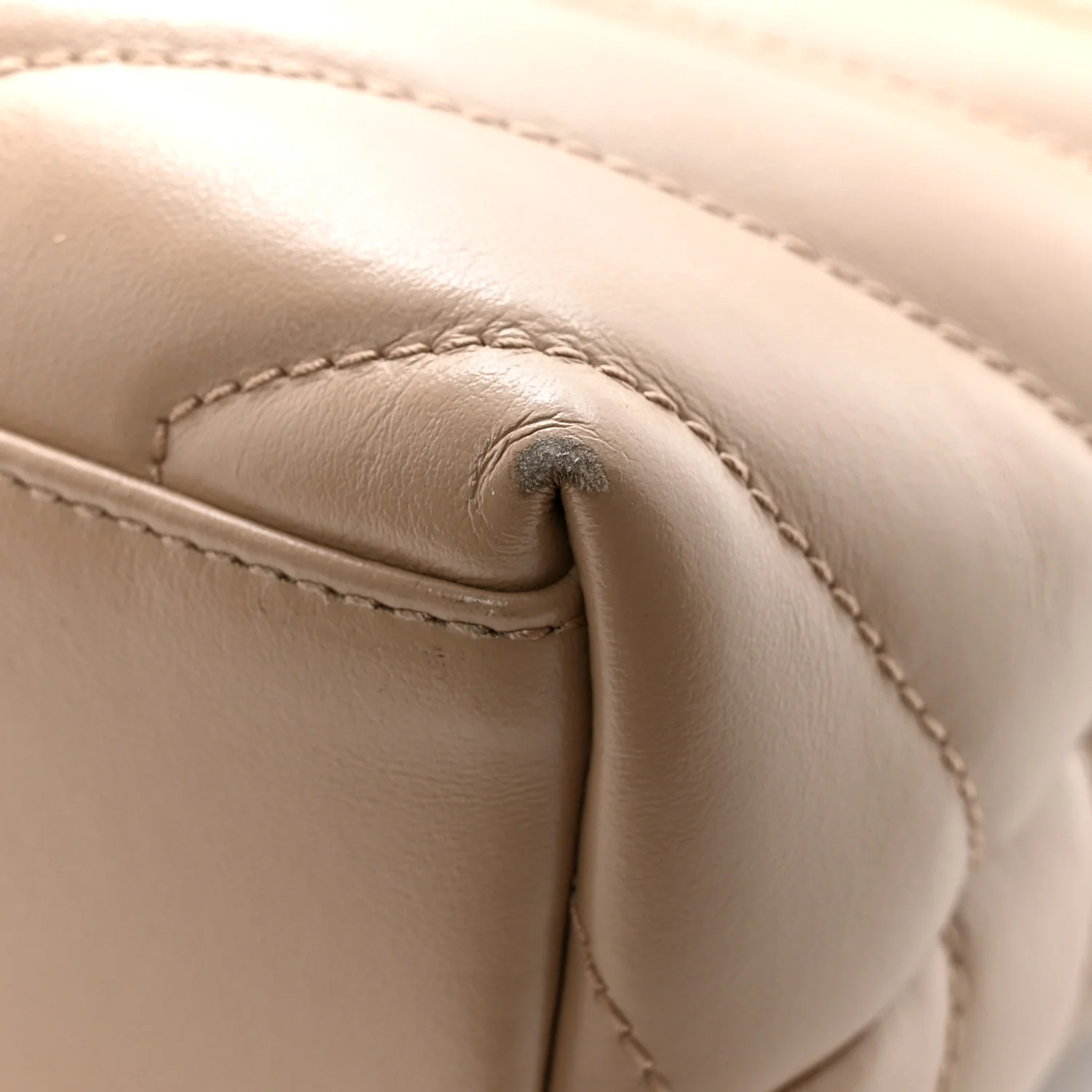 Calfskin Y Quilted Monogram Small Loulou Chain Satchel Dark Beige - Image 11