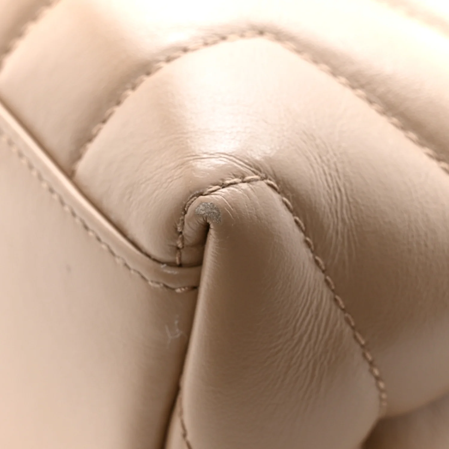 Calfskin Y Quilted Monogram Small Loulou Chain Satchel Dark Beige - Image 13