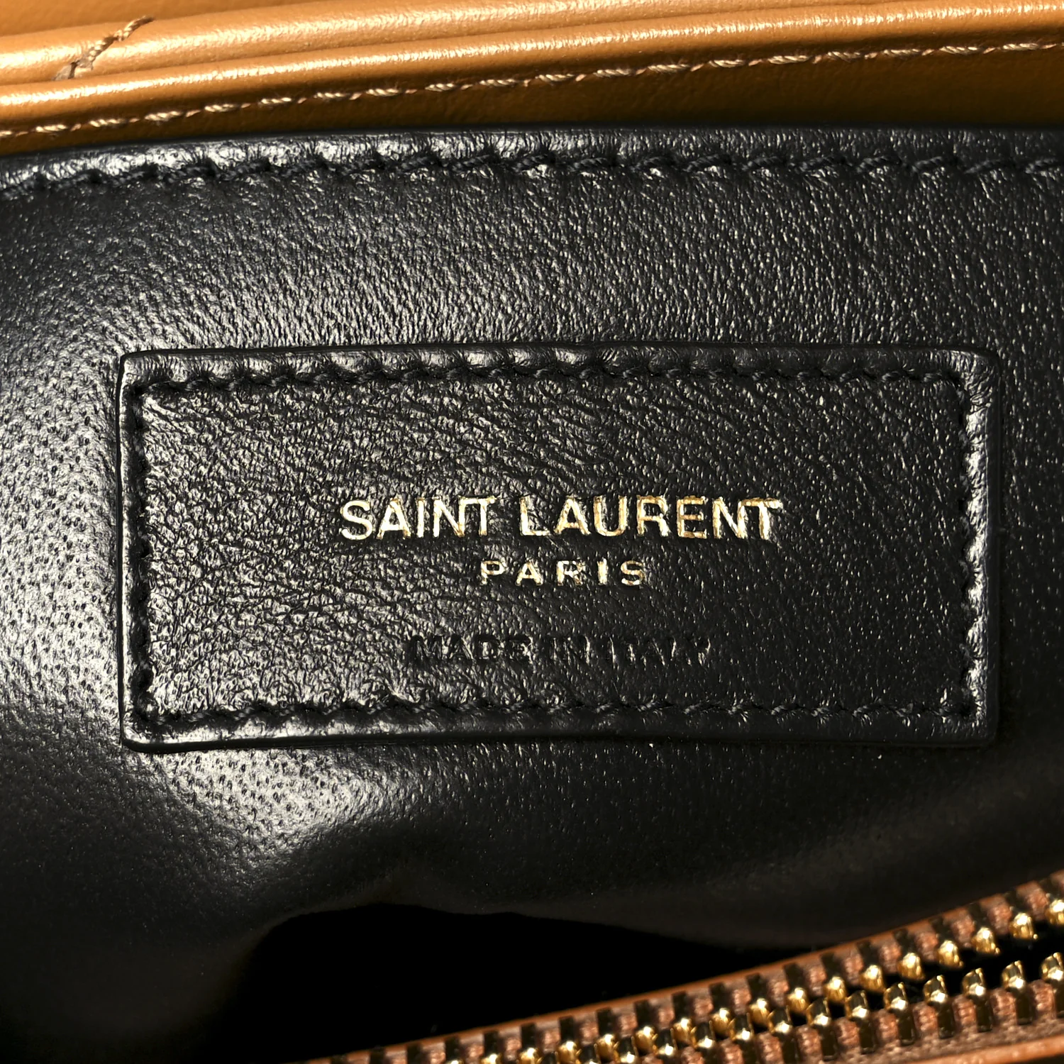 Calfskin Y Quilted Monogram Small Loulou Chain Satchel Dark Natural - Image 6
