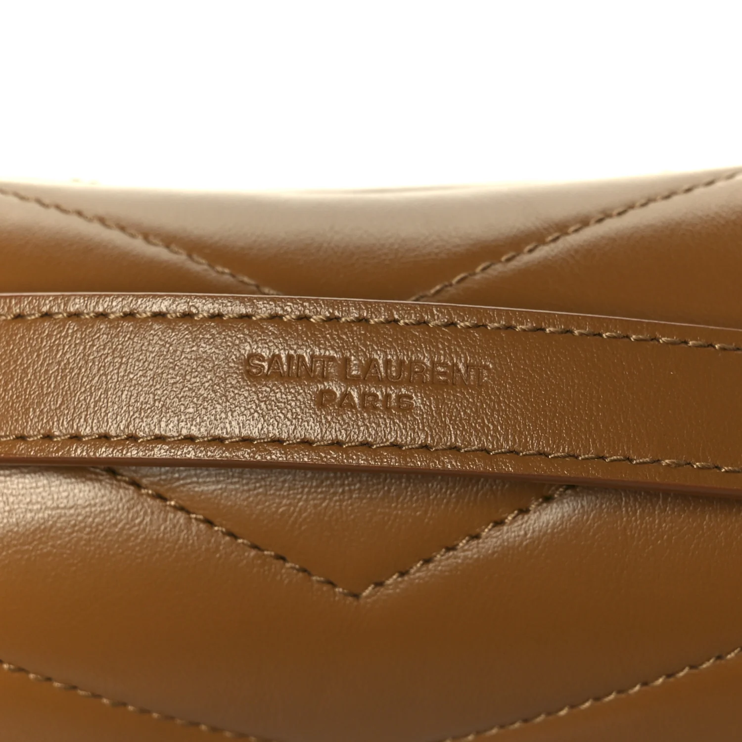 Calfskin Y Quilted Monogram Small Loulou Chain Satchel Dark Natural - Image 9
