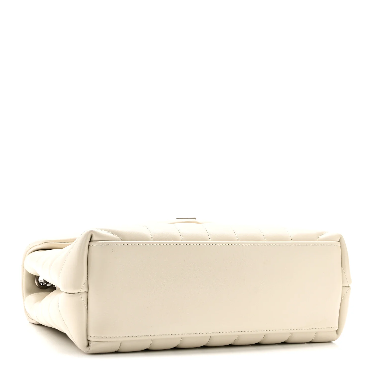 Calfskin Y Quilted Monogram Small Loulou Chain Satchel Ivory - Image 4