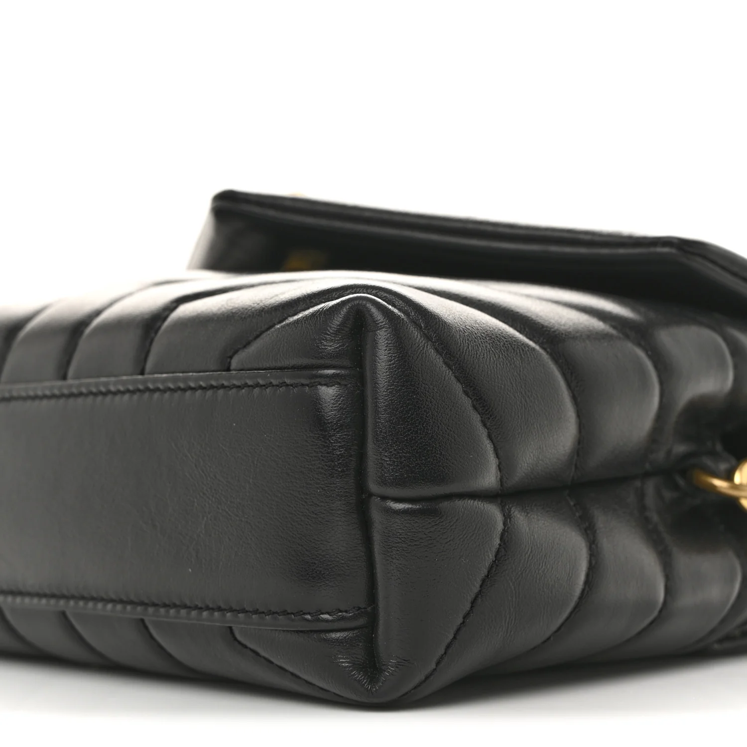 Calfskin Y Quilted Monogram Toy Loulou Crossbody Bag Black - Image 10
