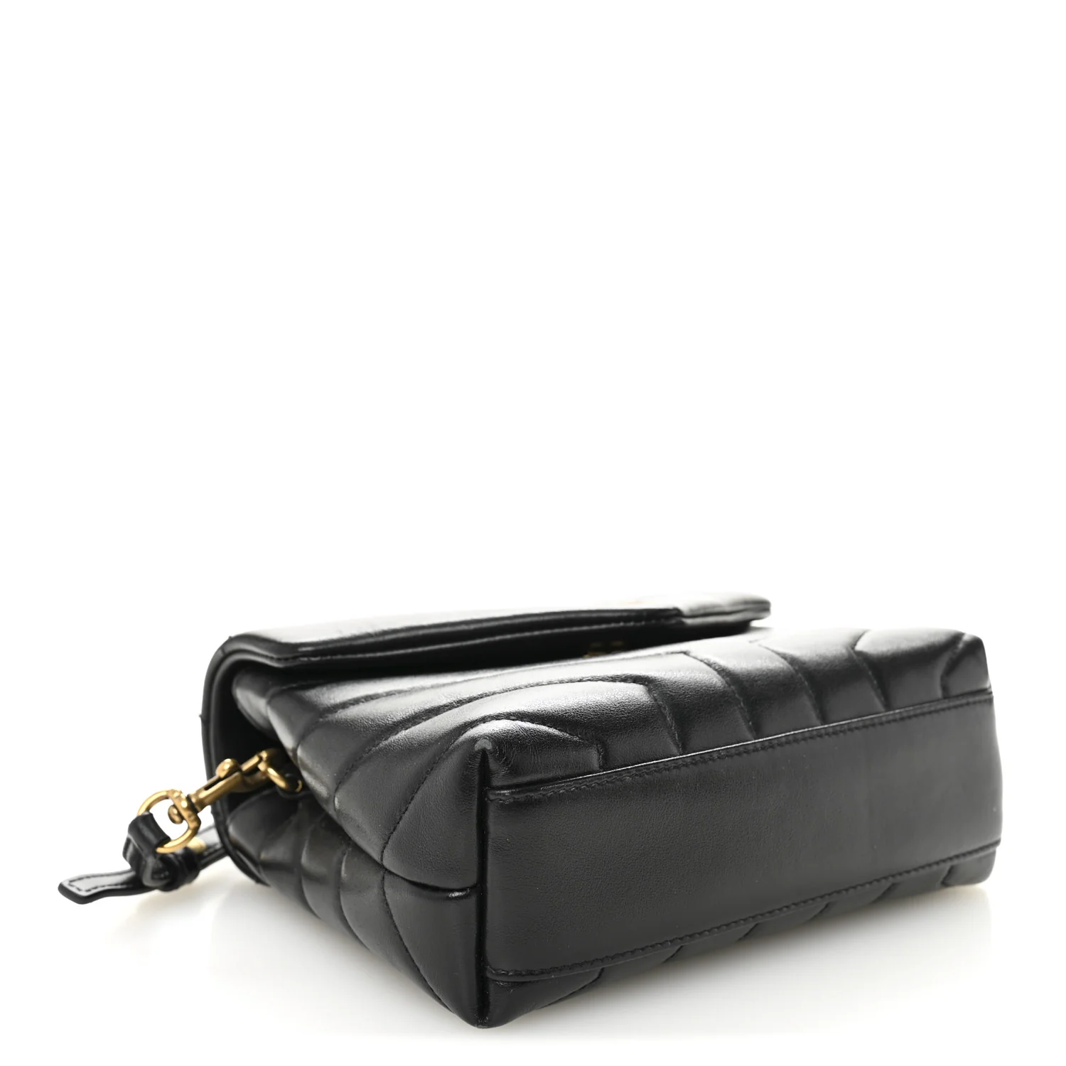 Calfskin Y Quilted Monogram Toy Loulou Crossbody Bag Black - Image 3