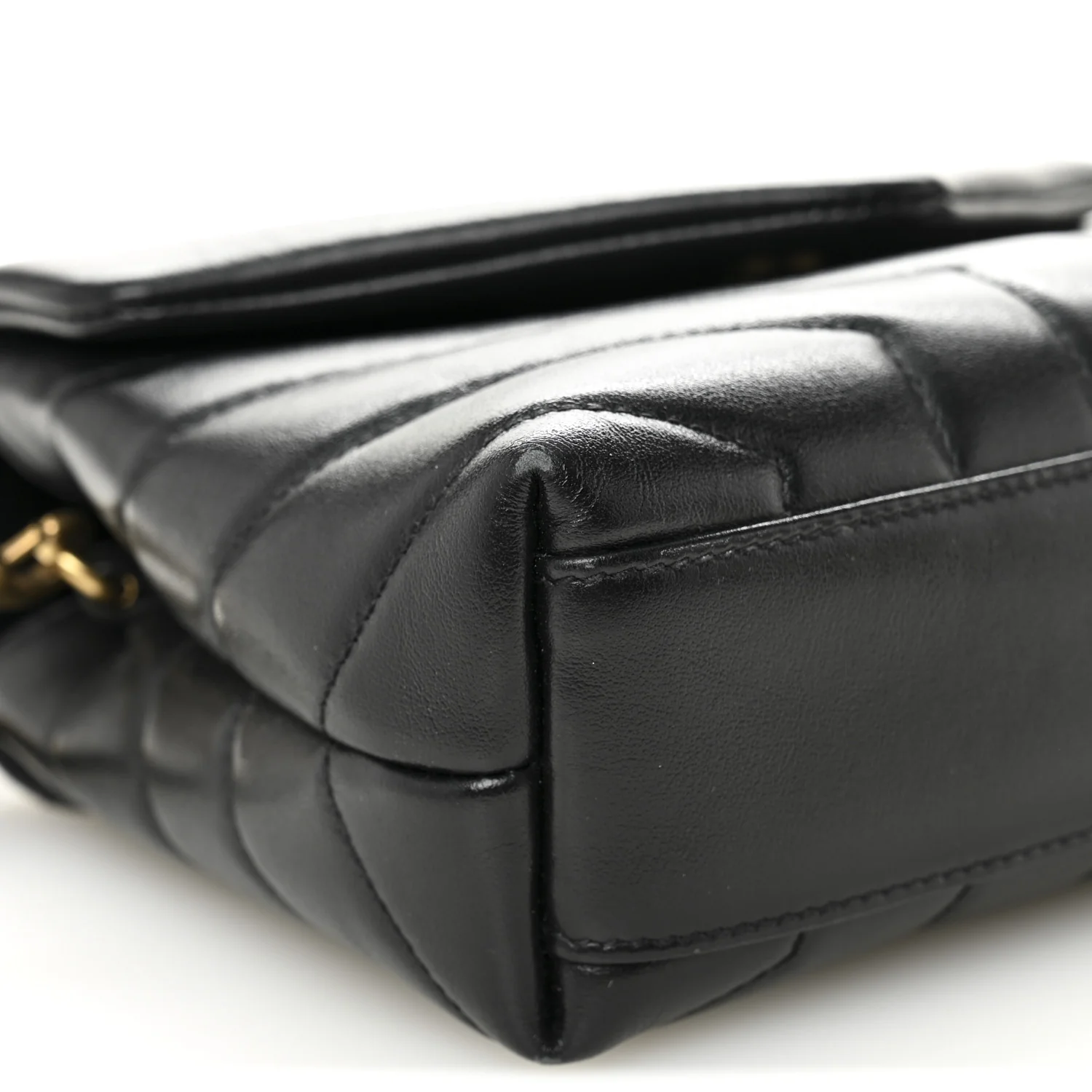 Calfskin Y Quilted Monogram Toy Loulou Crossbody Bag Black - Image 9