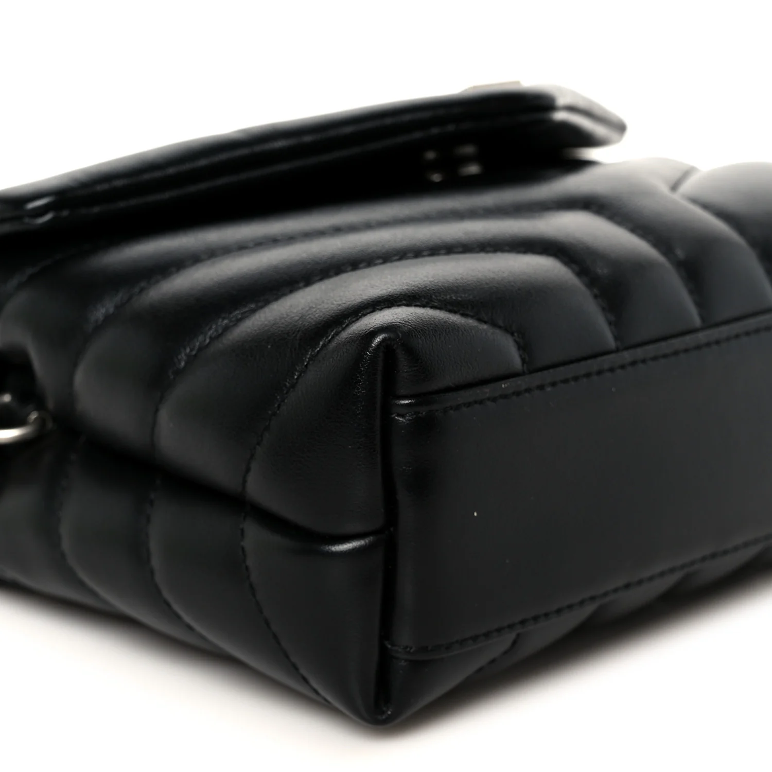 Calfskin Y Quilted Monogram Toy Loulou Crossbody Bag Black - Image 10