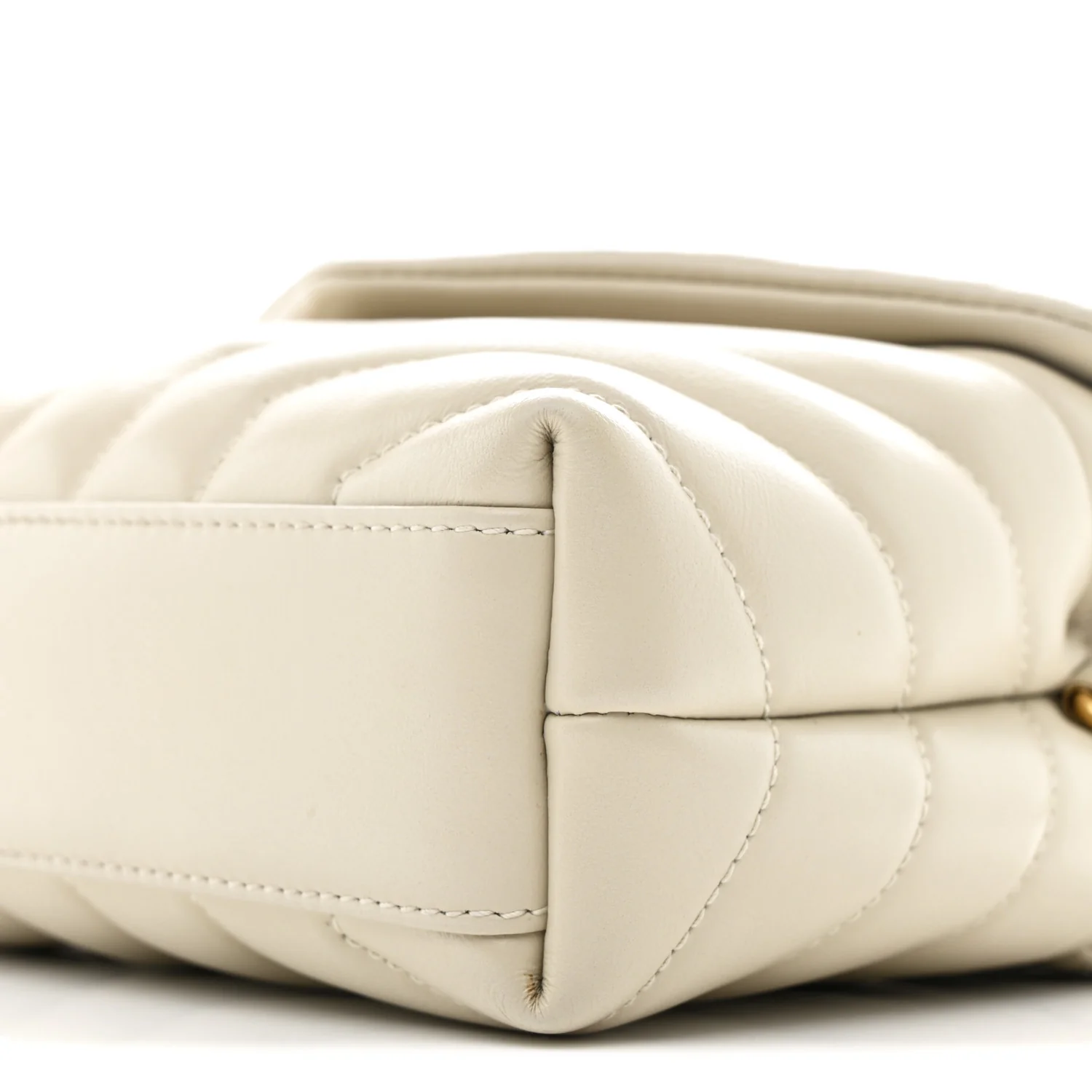 Calfskin Y Quilted Monogram Toy Loulou Crossbody Bag Crema Soft - Image 11