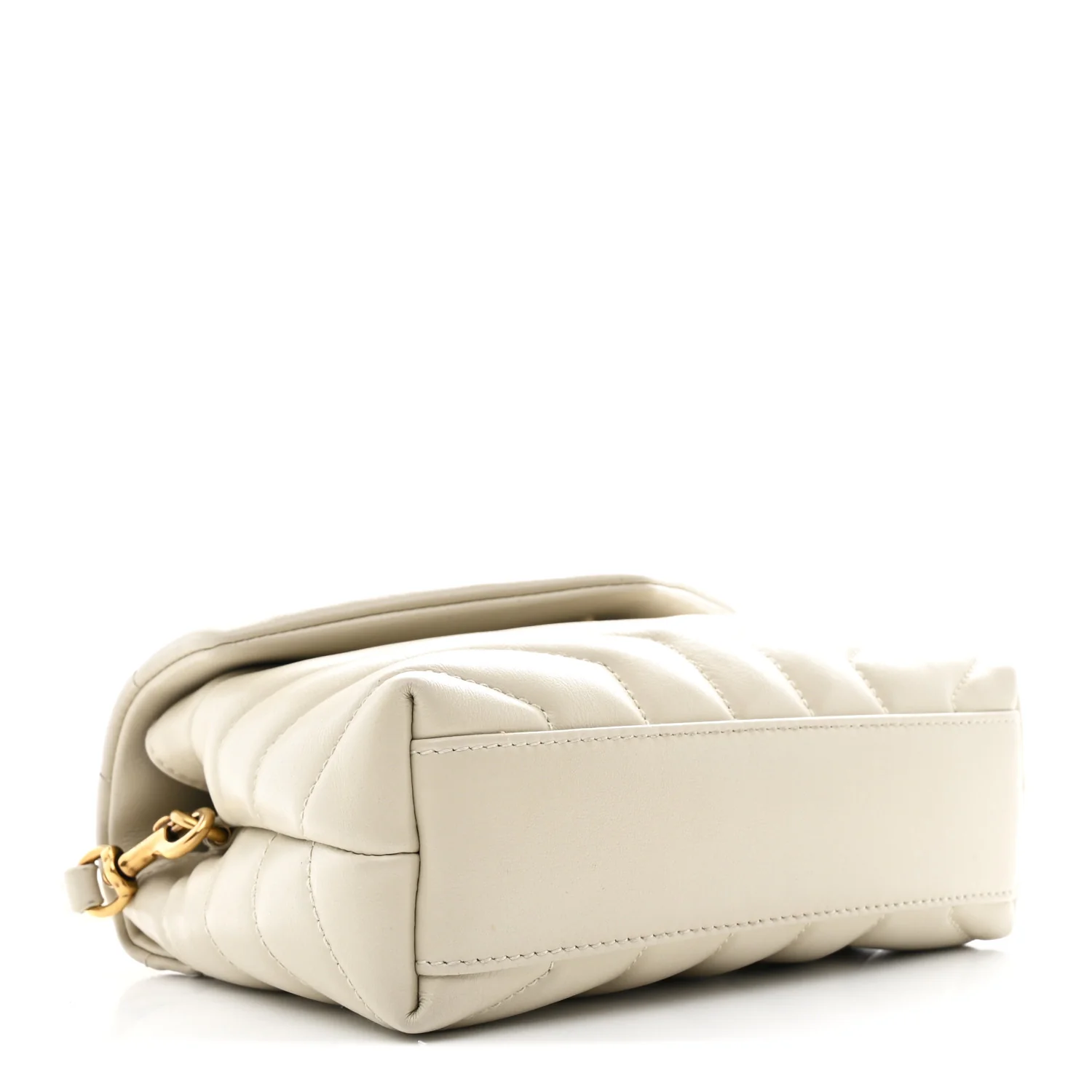 Calfskin Y Quilted Monogram Toy Loulou Crossbody Bag Crema Soft - Image 4