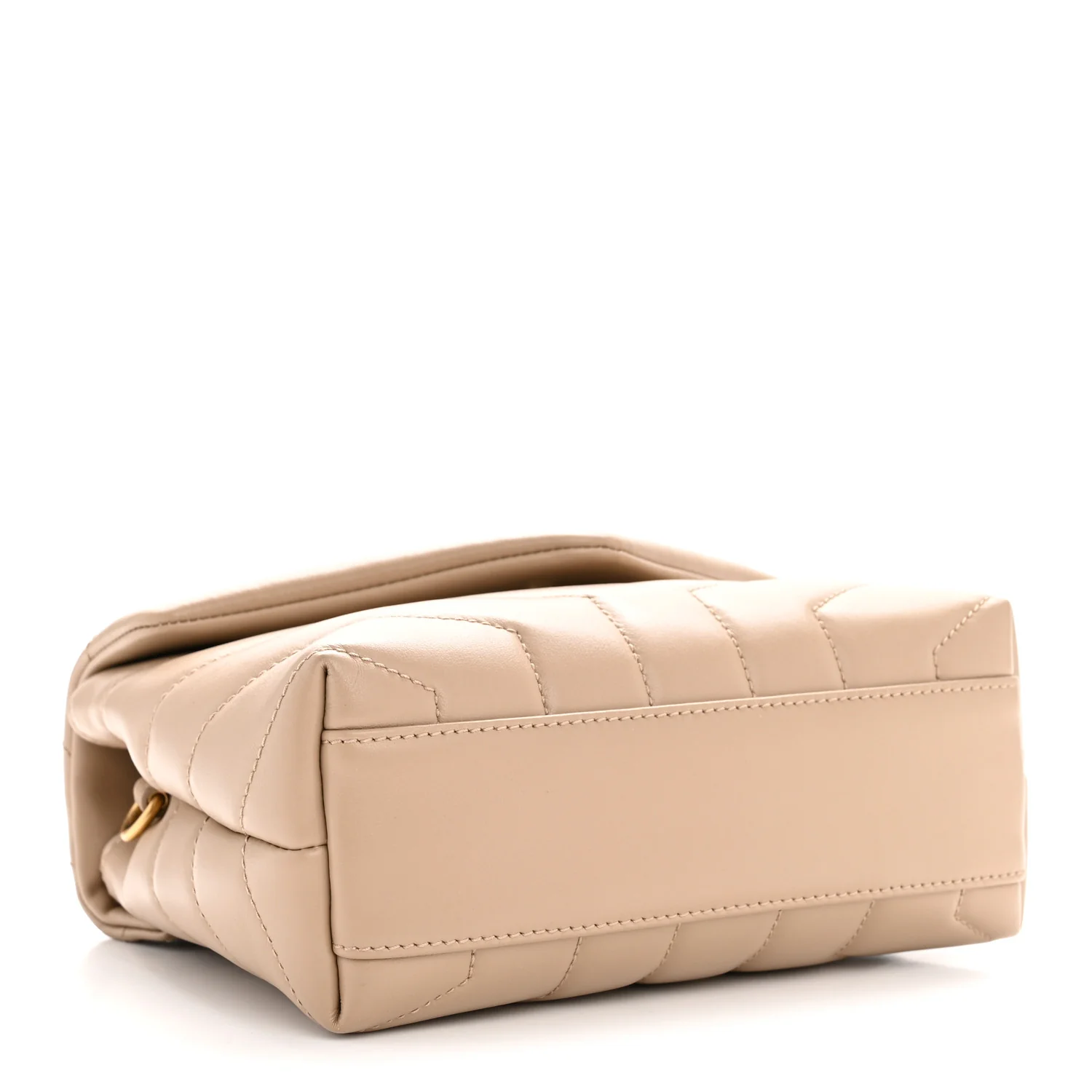 Calfskin Y Quilted Monogram Toy Loulou Crossbody Bag Dark Beige - Image 4