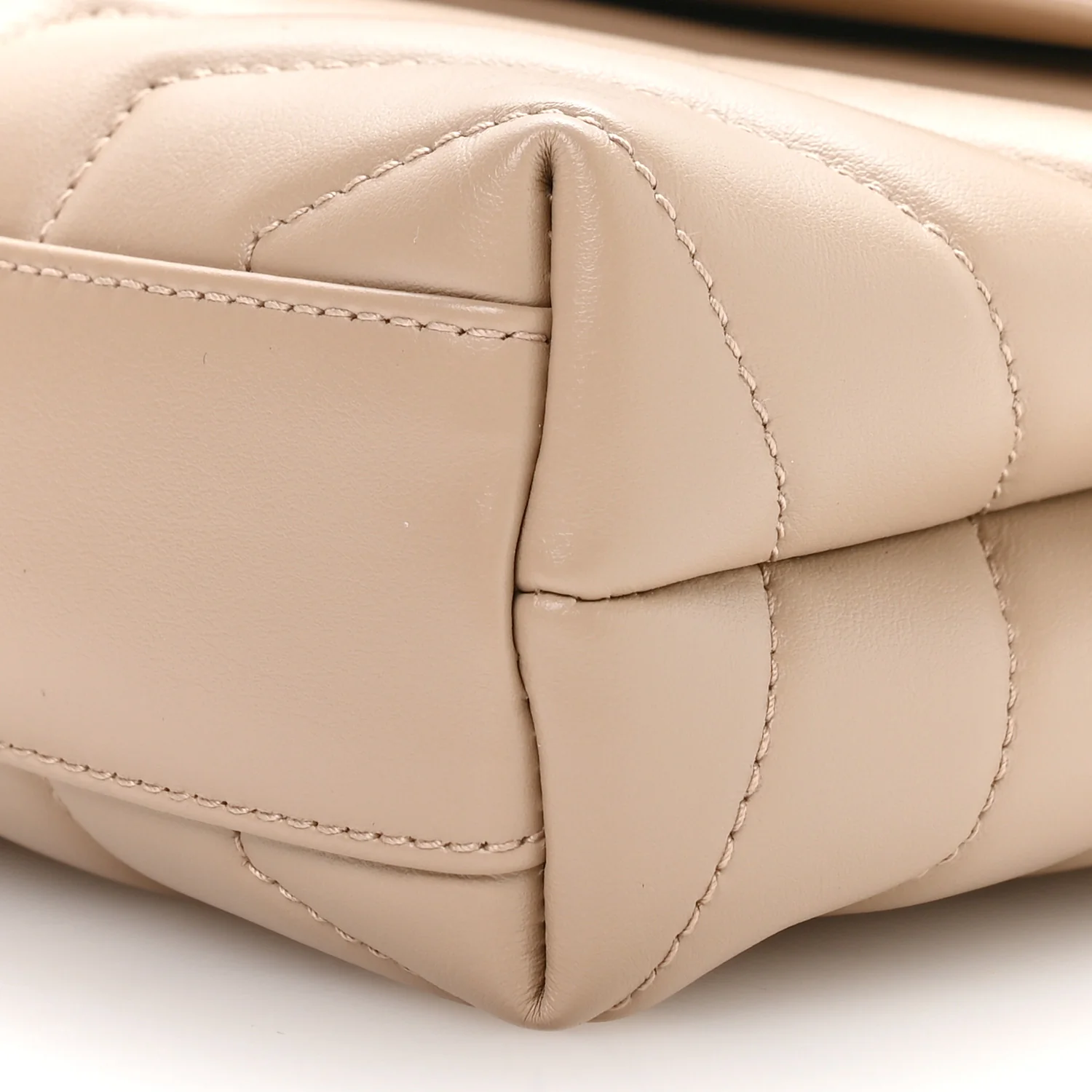 Calfskin Y Quilted Monogram Toy Loulou Crossbody Bag Dark Beige - Image 10