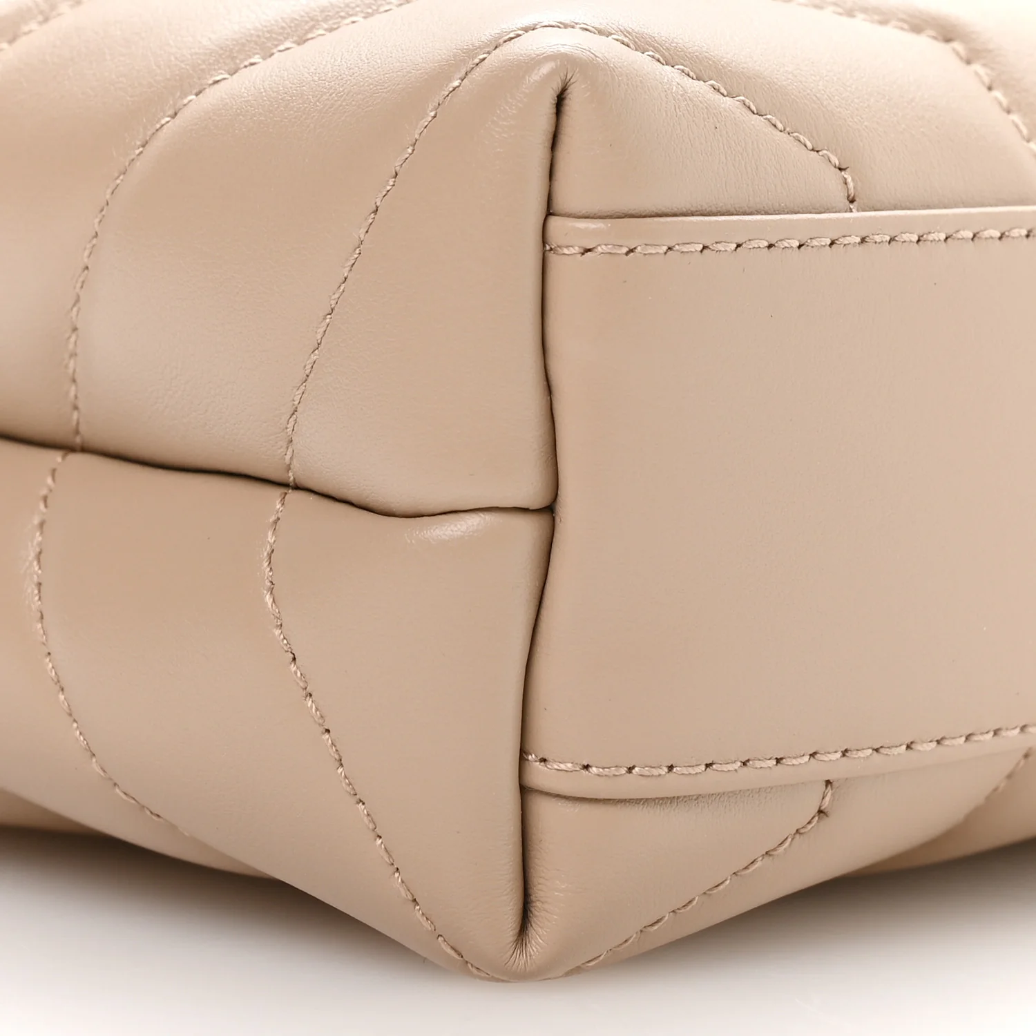 Calfskin Y Quilted Monogram Toy Loulou Crossbody Bag Dark Beige - Image 9