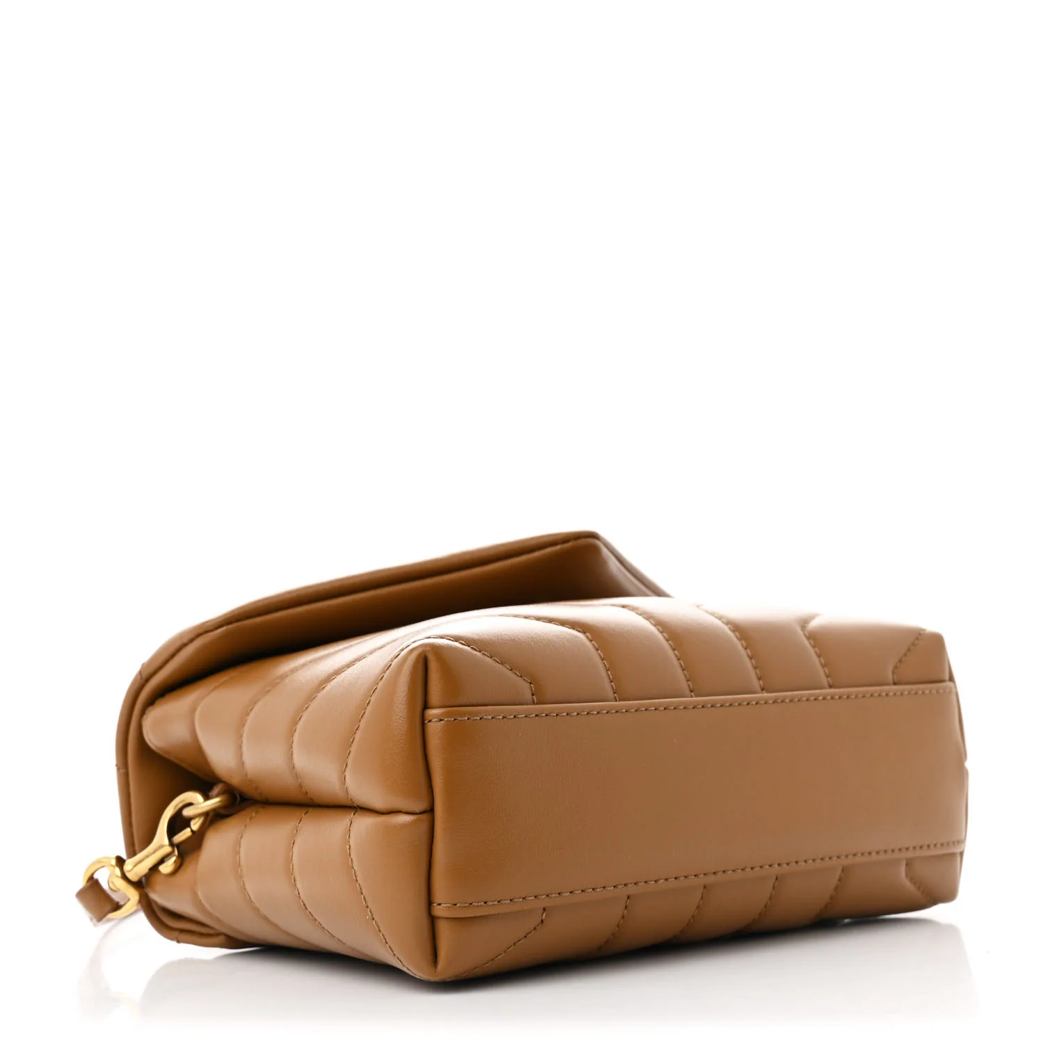 Calfskin Y Quilted Monogram Toy Loulou Crossbody Bag Dark Natural - Image 4