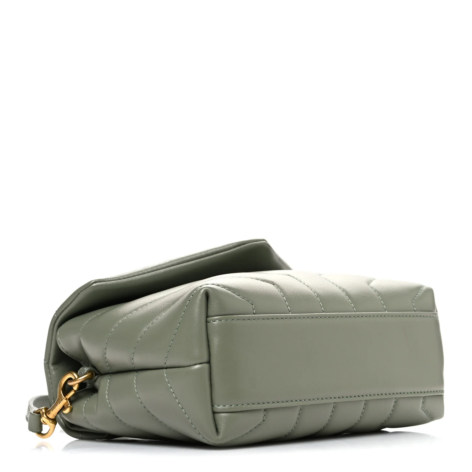 Calfskin Y Quilted Monogram Toy Loulou Crossbody Bag Light Sage - Image 4