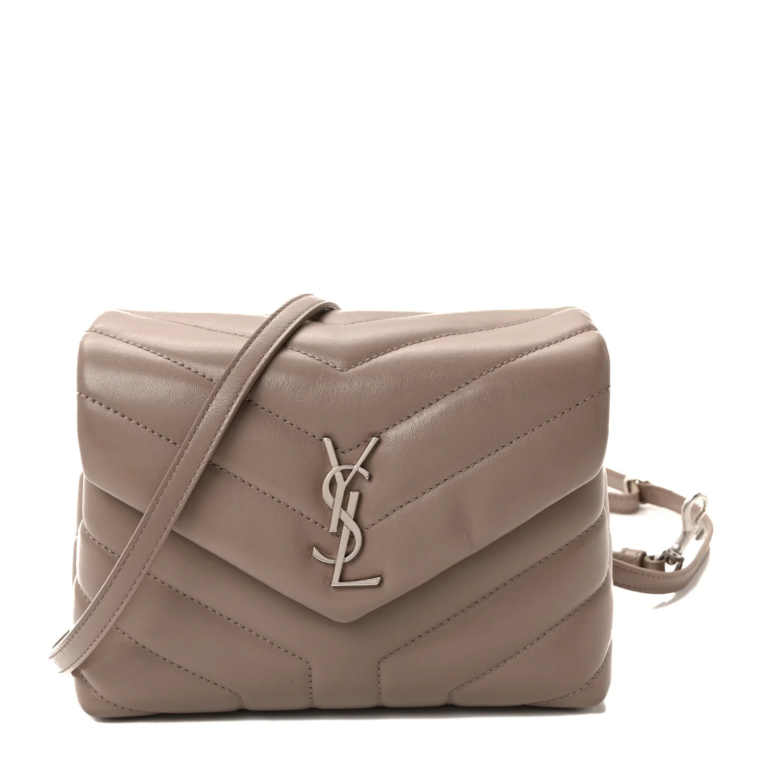 Calfskin Y Quilted Monogram Toy Loulou Crossbody Bag Mink