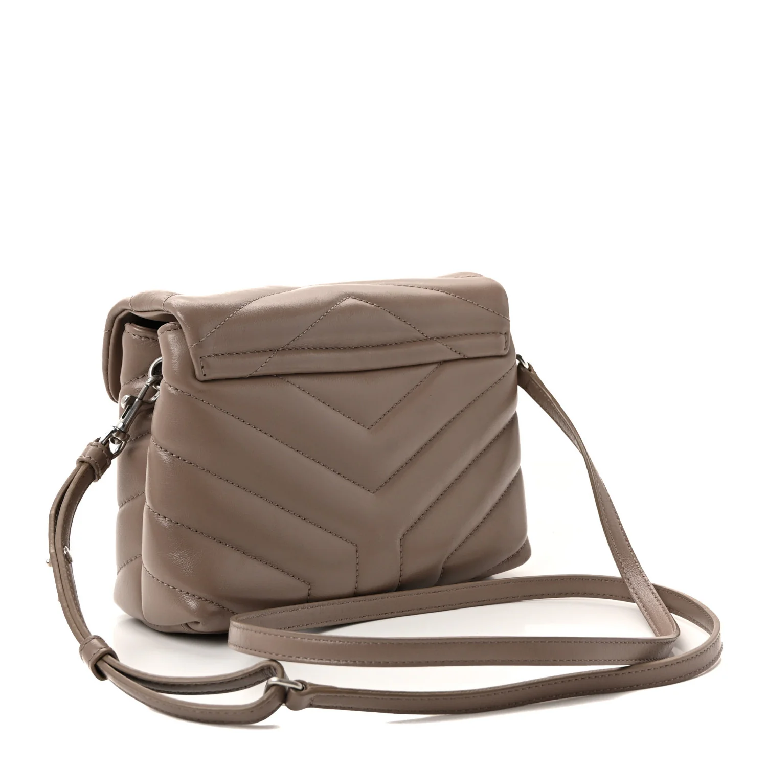 Calfskin Y Quilted Monogram Toy Loulou Crossbody Bag Mink - Image 3
