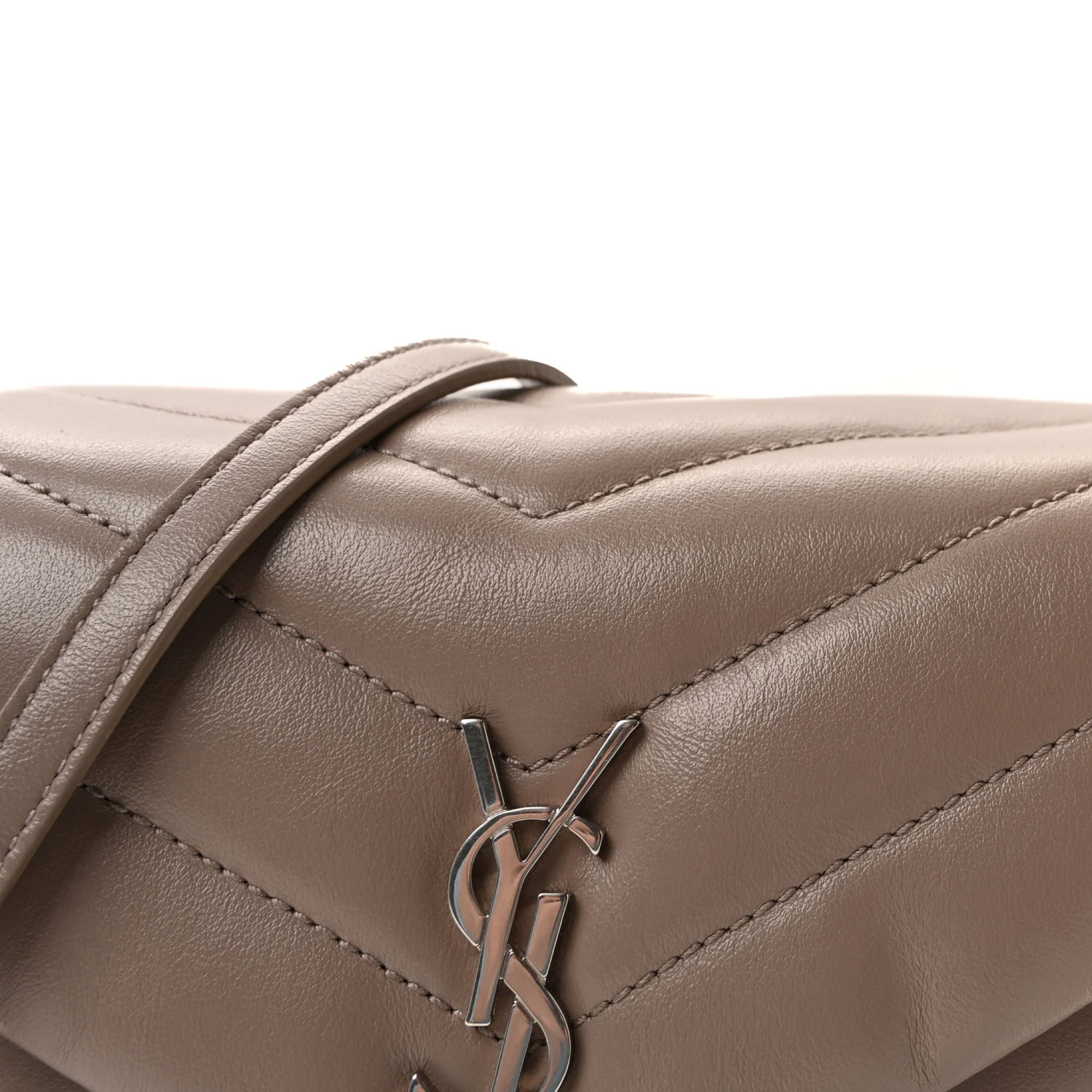 Calfskin Y Quilted Monogram Toy Loulou Crossbody Bag Mink - Image 6