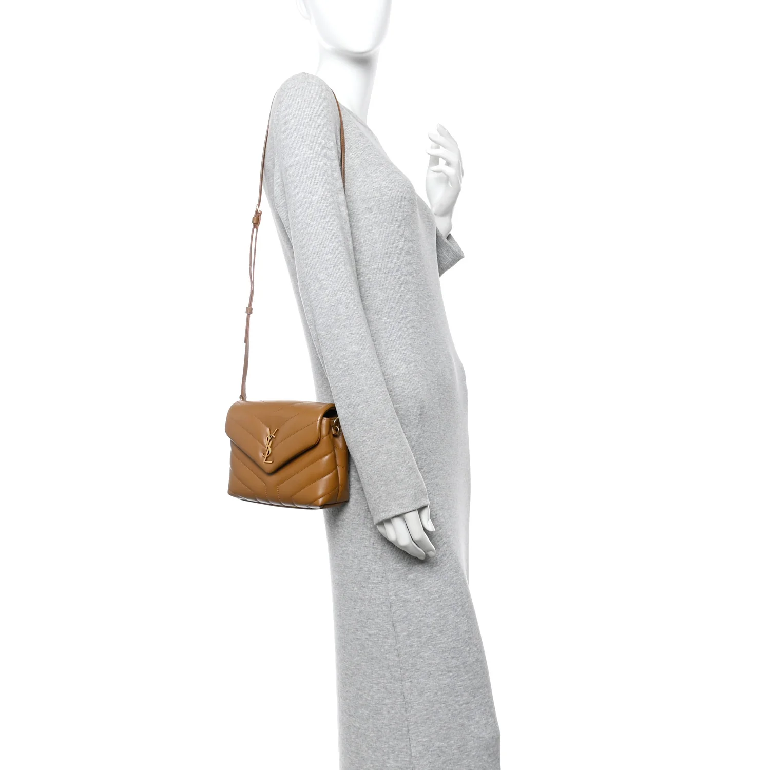 Calfskin Y Quilted Monogram Toy Loulou Satchel Cork - Image 3