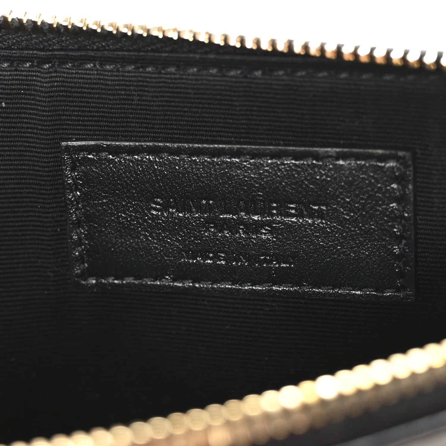 Cane Woven Calfskin Zipped Pouch Black - Image 11