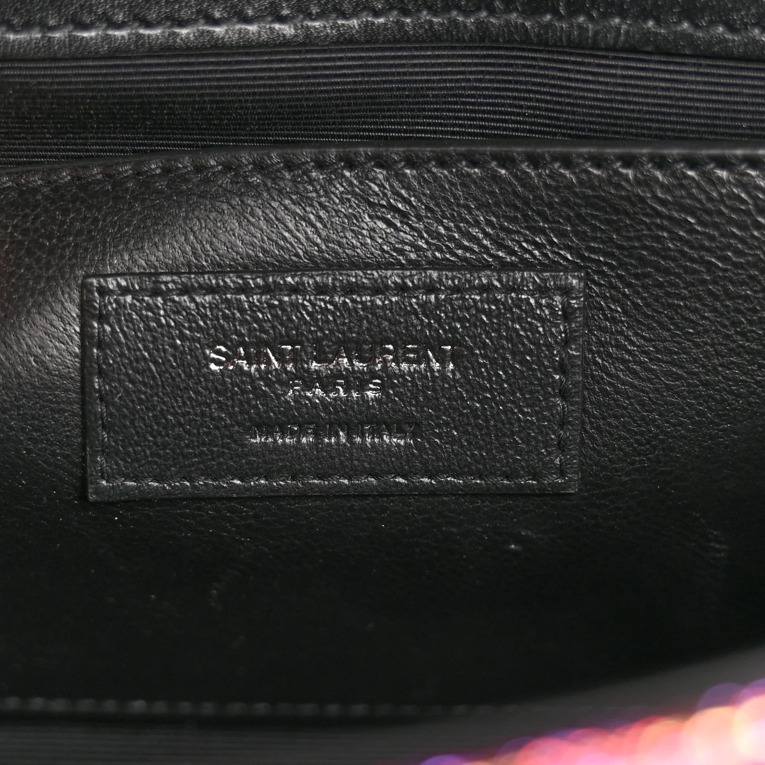 Canvas Calfskin Metallic Tiger Print Small Monogram Kate Satchel Black Multicolor - Image 6