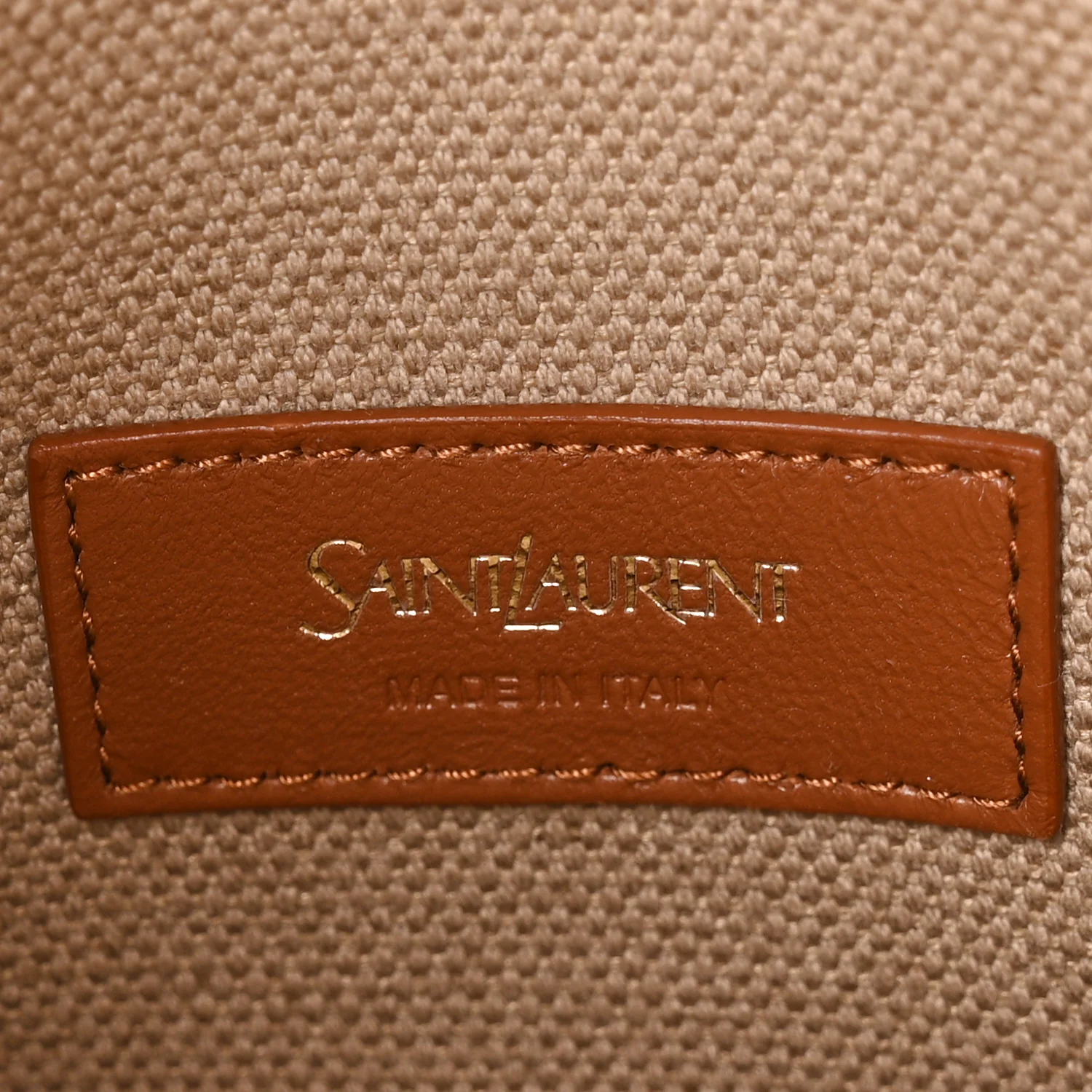 Canvas Calfskin Small Bucket Bag  Desert Dust Brick - Image 5