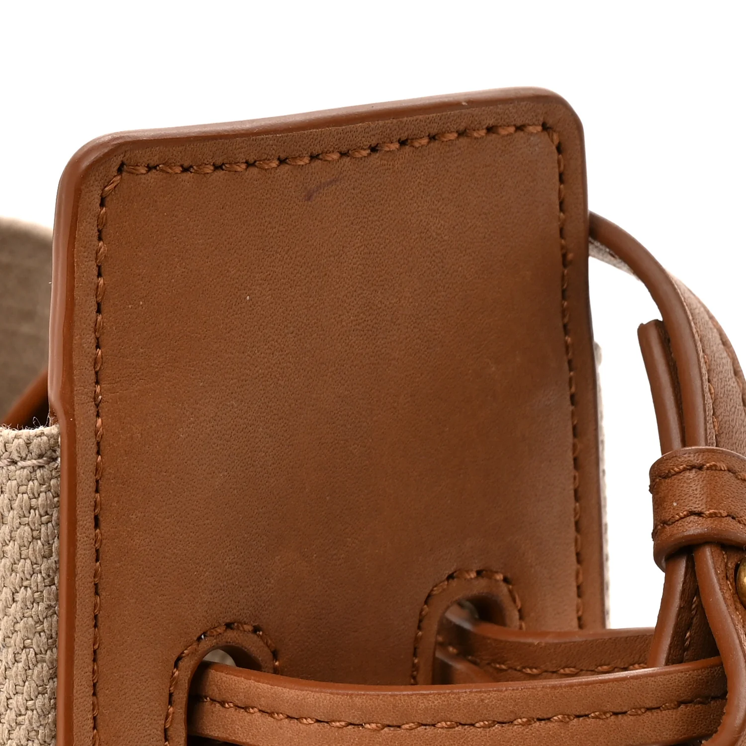 Canvas Calfskin Small Bucket Bag Desert Dust Brick - Image 20