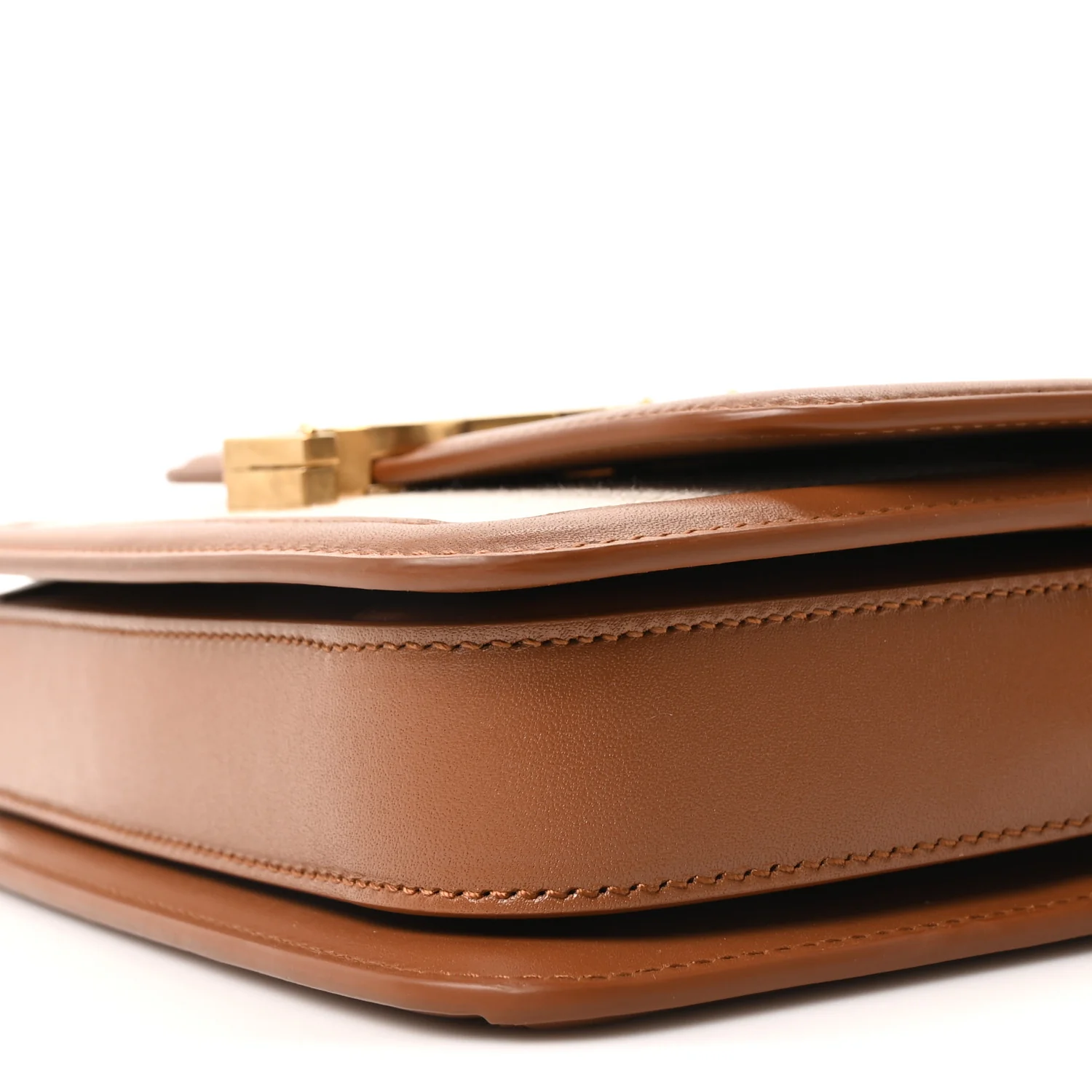 Canvas Calfskin Small Solferino Satchel Beige Brick - Image 10