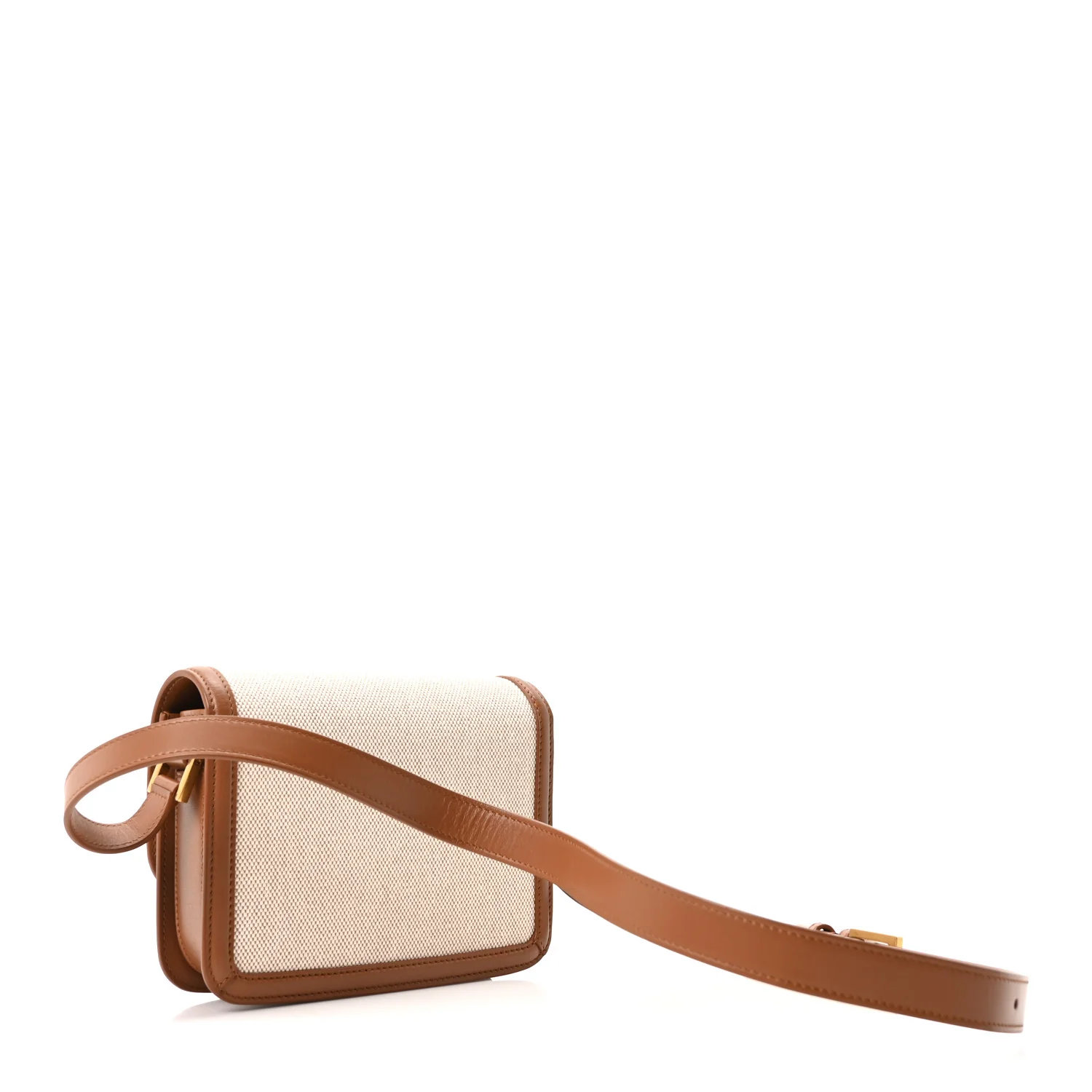 Canvas Calfskin Small Solferino Satchel Beige Brick - Image 3