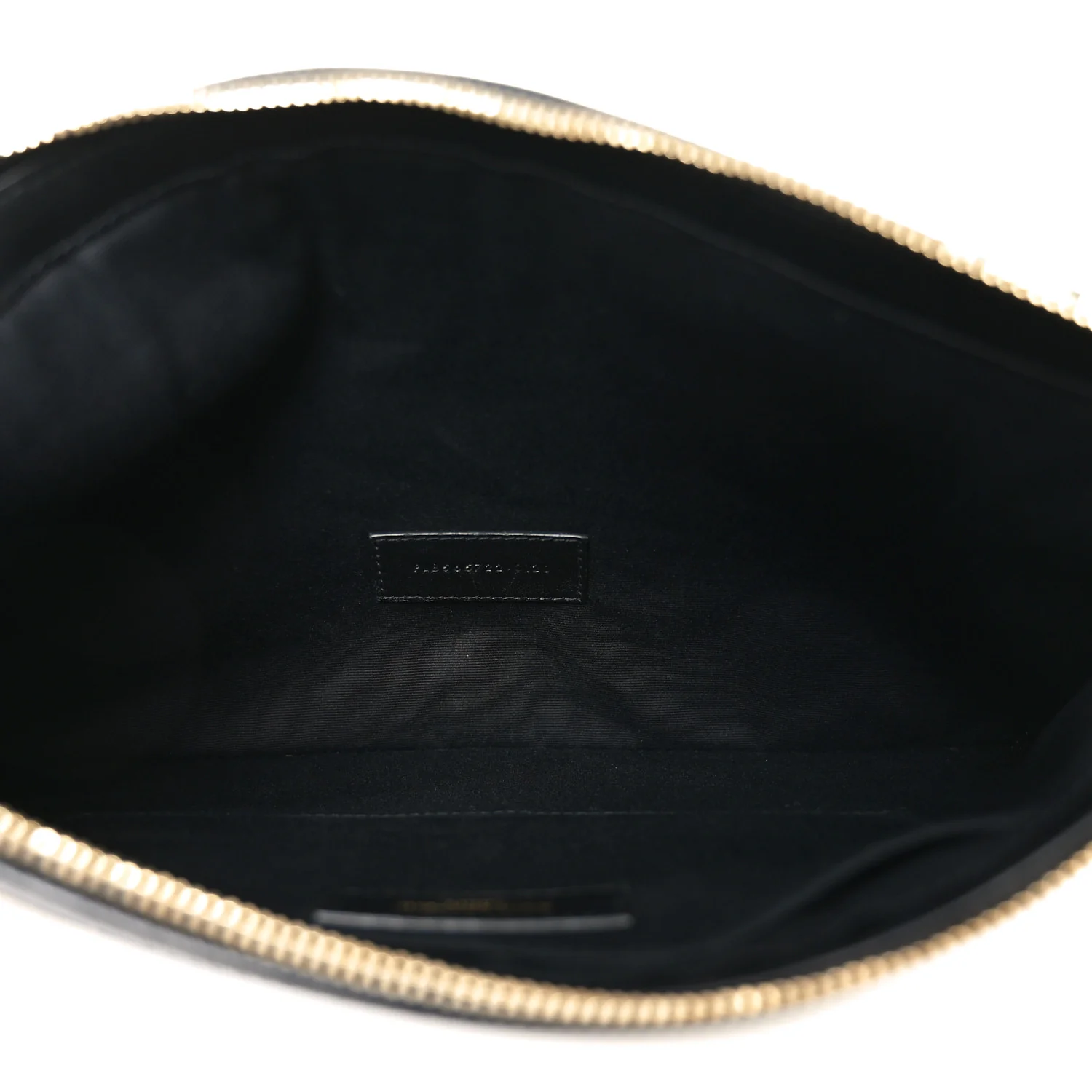 Canvas Leopard Print Rive Gauche Zipped Pouch Natural Black - Image 4